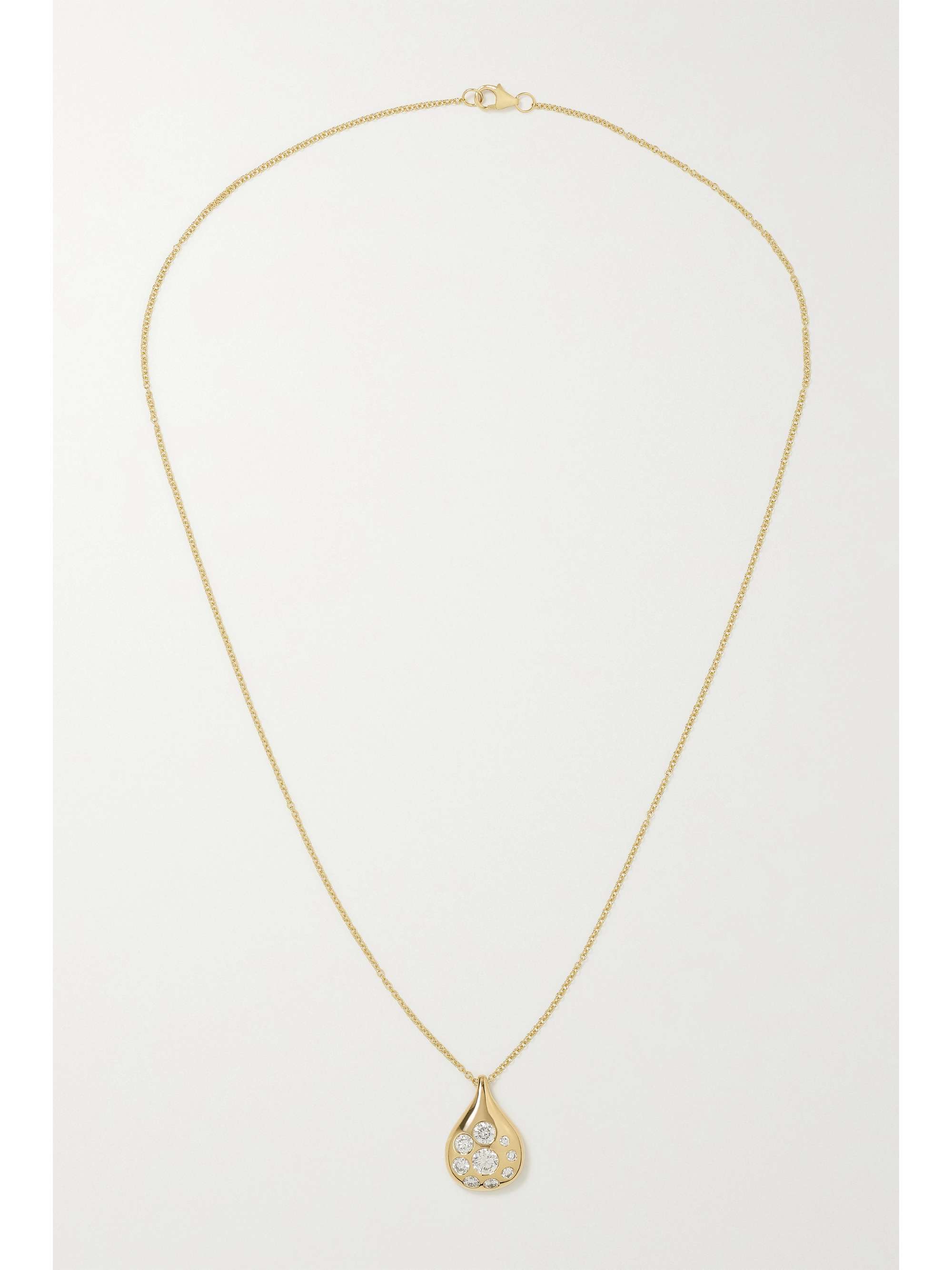 BRENT NEALE Petal medium 18-karat gold, sapphire and emerald necklace