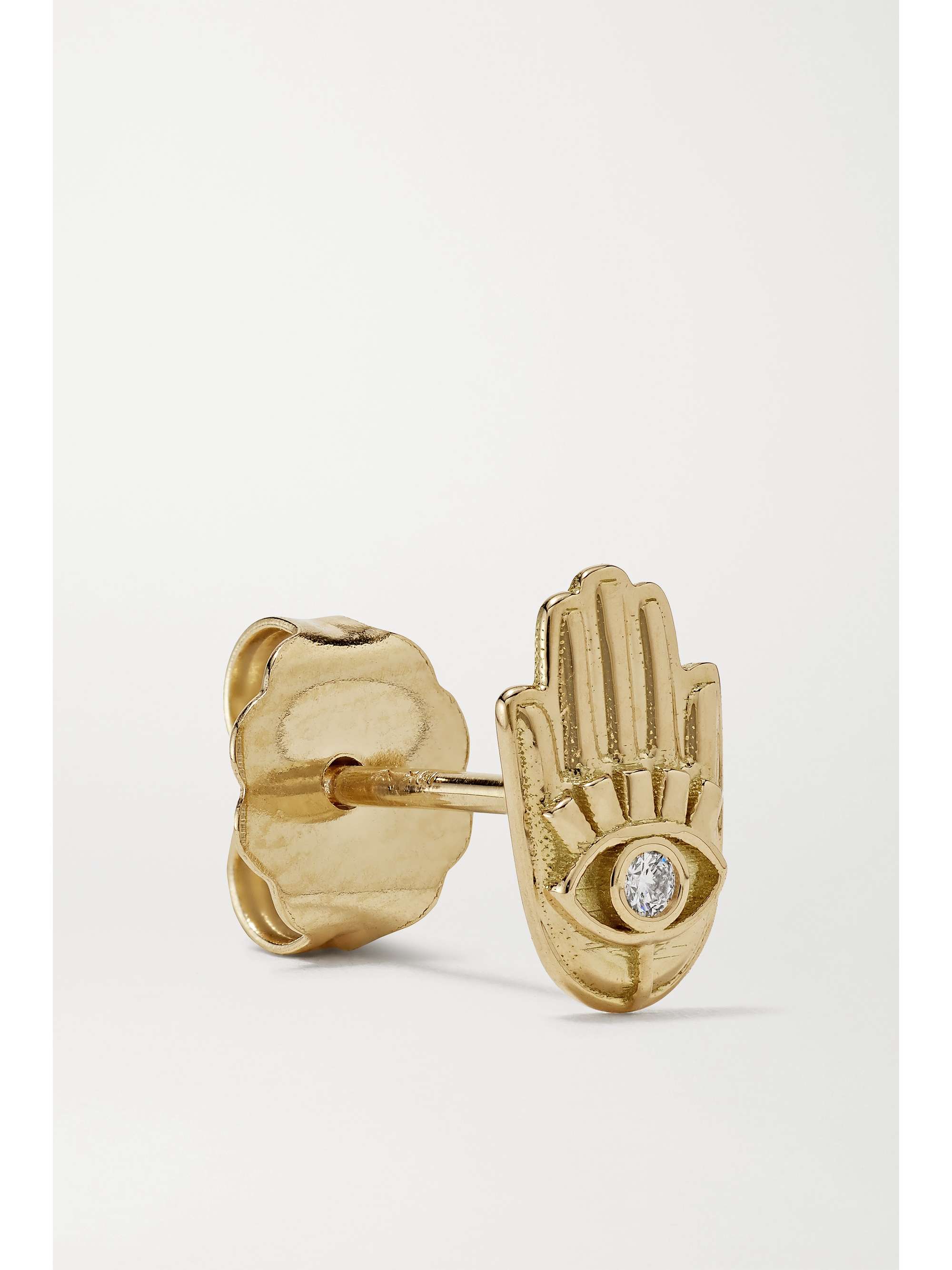 BRENT NEALE Hamsa 18-karat gold diamond earrings