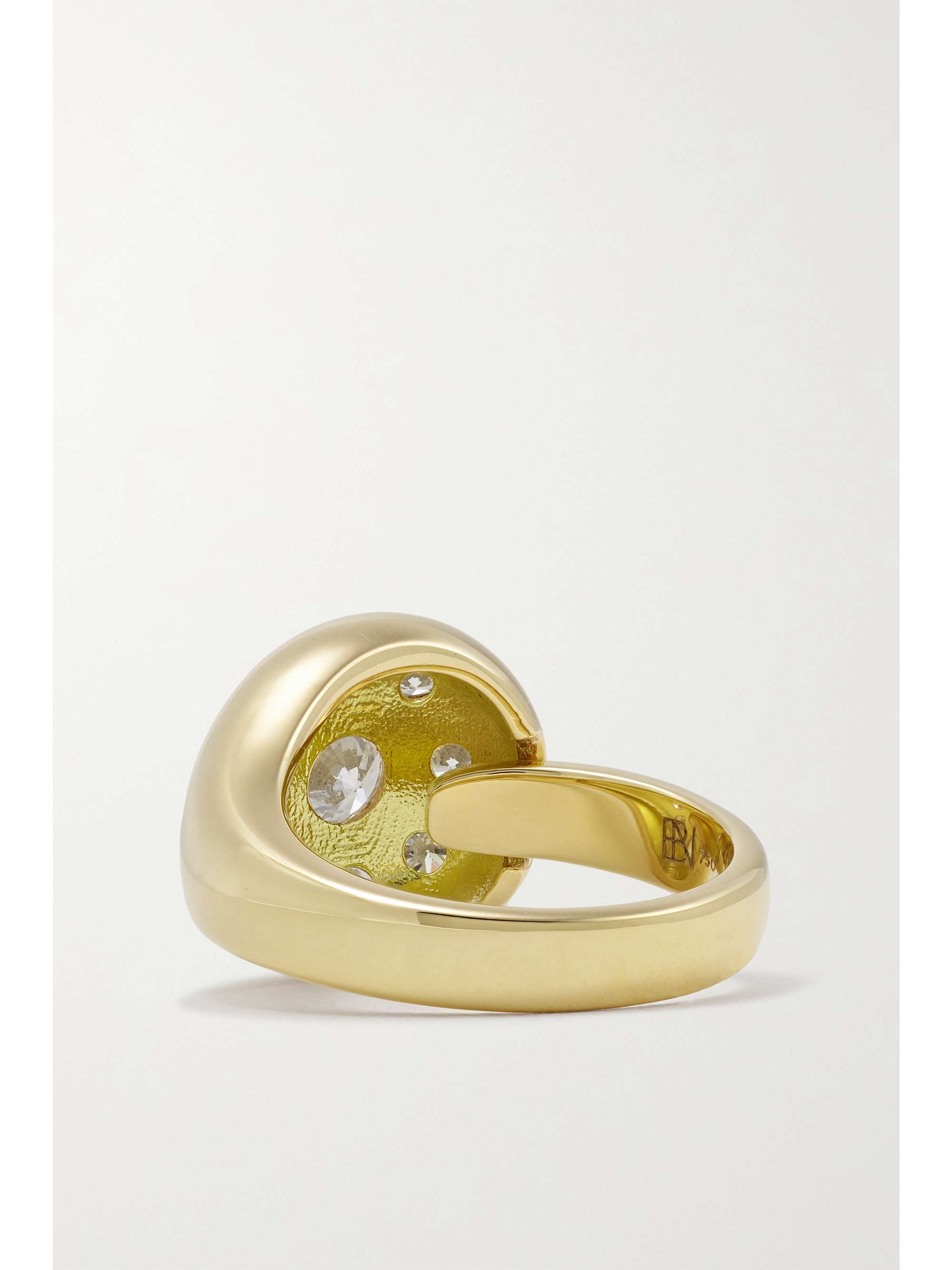 BRENT NEALE Large Petal 18-karat gold, sapphire and emerald ring
