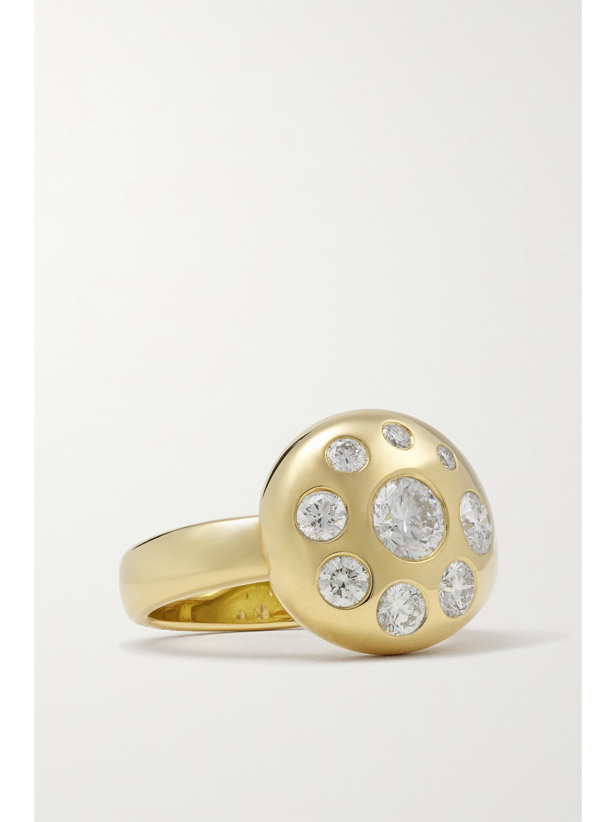 Brent Neale Large Petal 18-karat Gold Diamond Ring