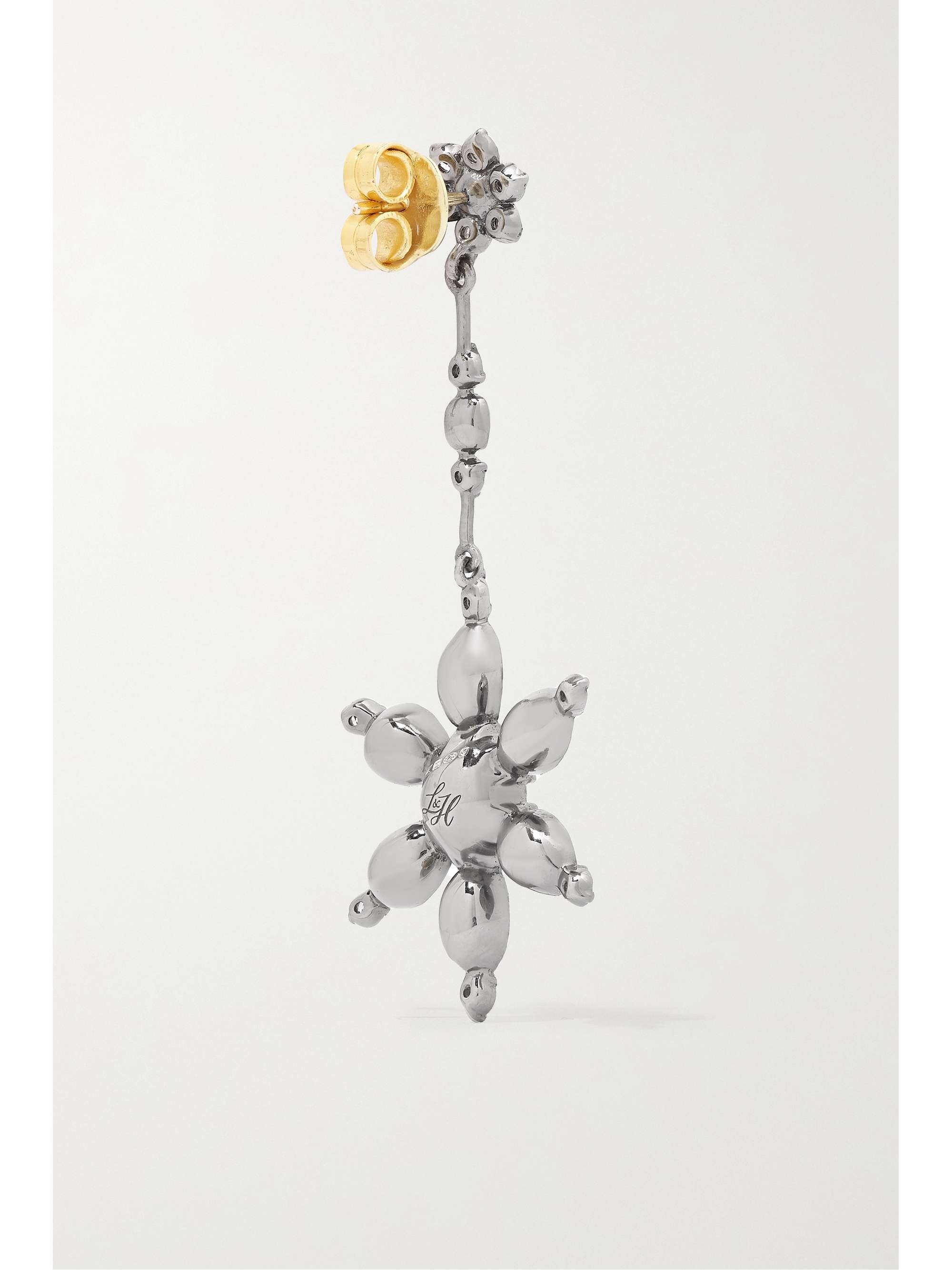 LARKSPUR & HAWK Estrela rhodium-dipped multi-stone earrings