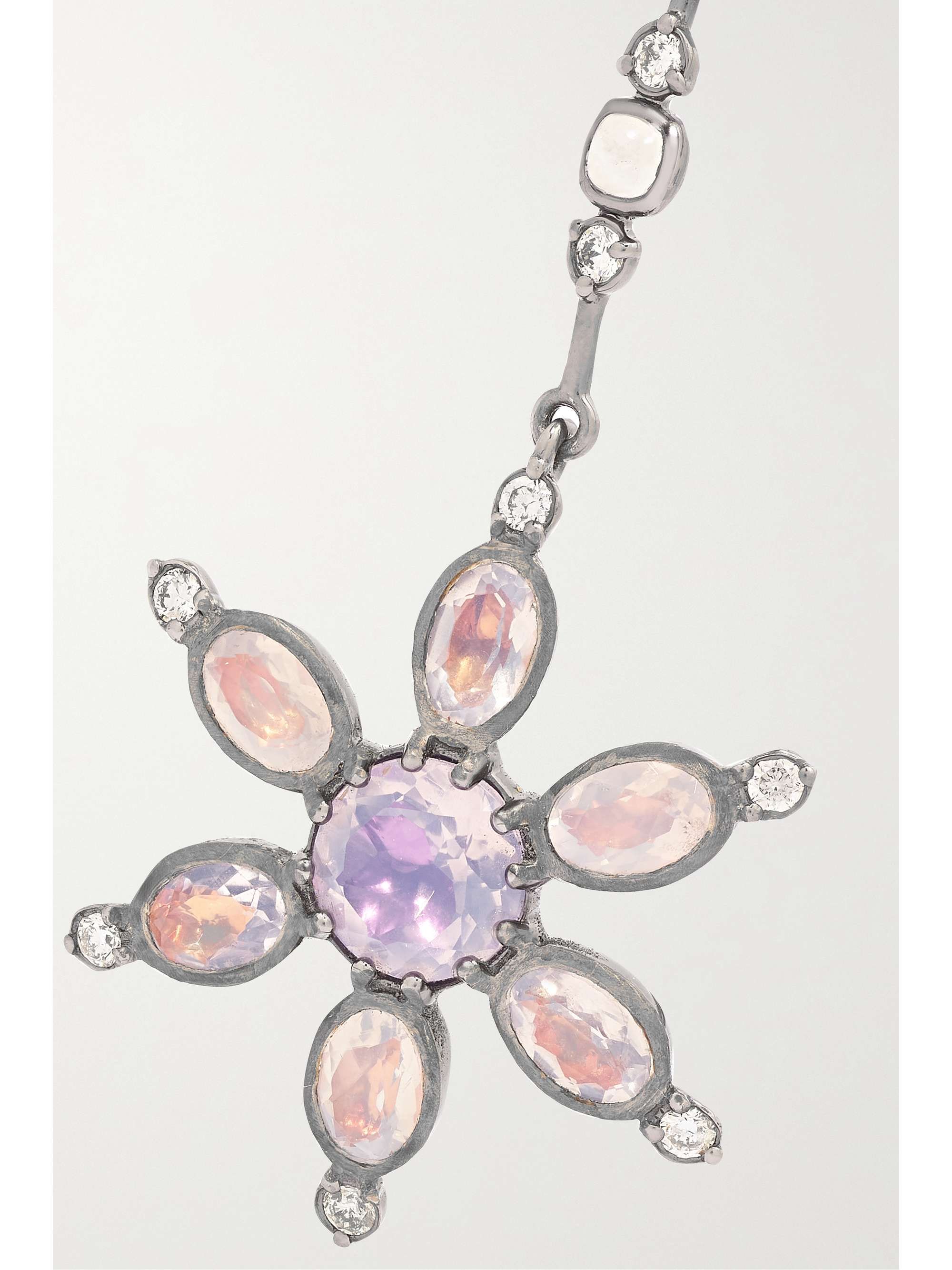 LARKSPUR & HAWK Estrela rhodium-dipped multi-stone earrings