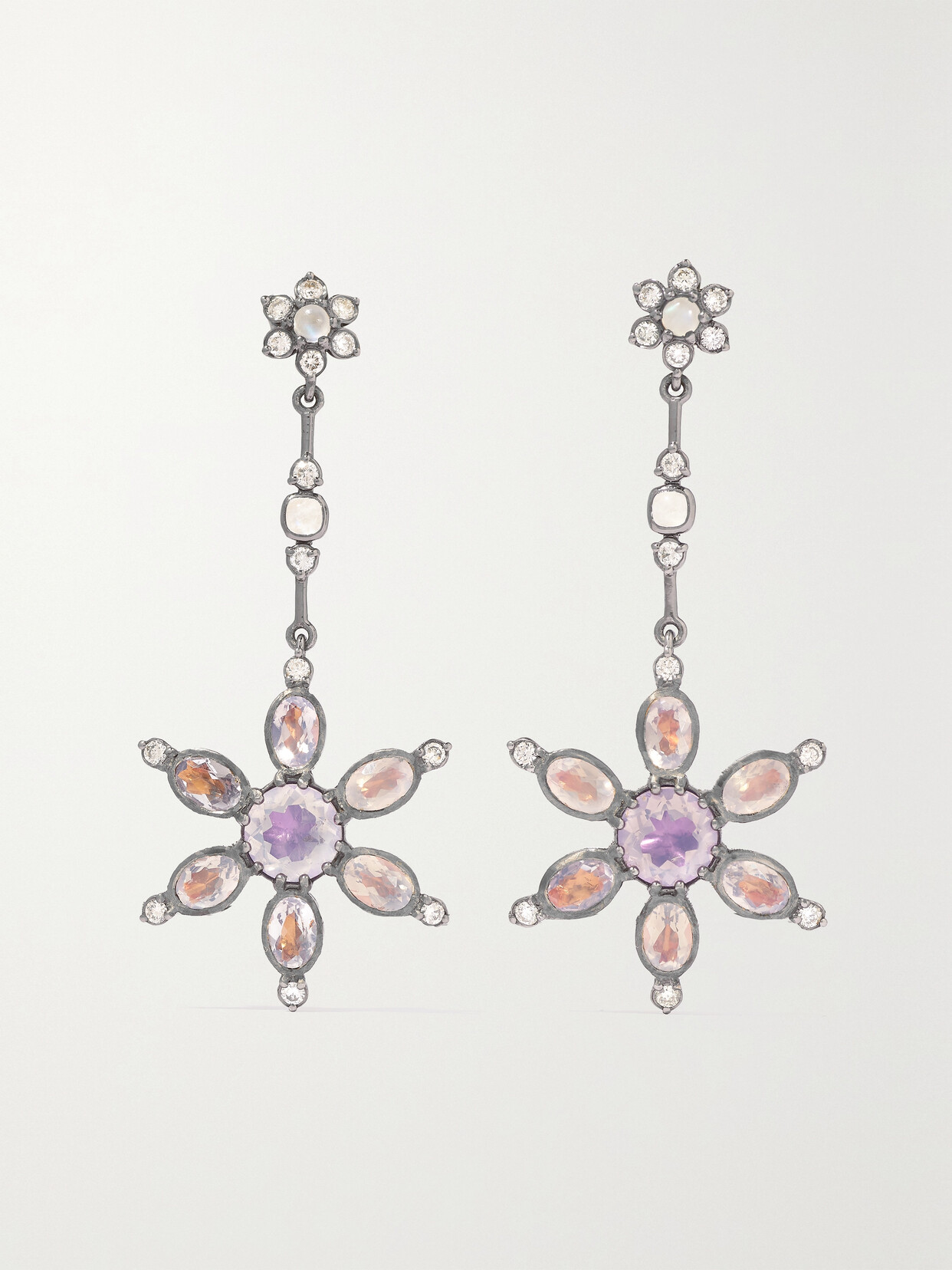 Larkspur & Hawk - Estrela Rhodium-dipped Multi-stone Earrings - Gold 22 Awaiting product image