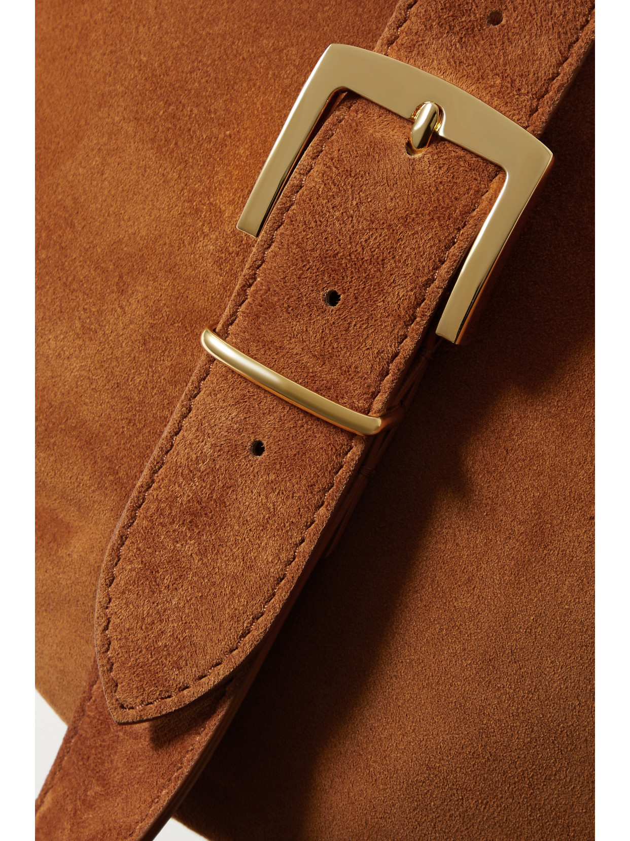 KHAITE AUGUST SUEDE SHOULDER BAG