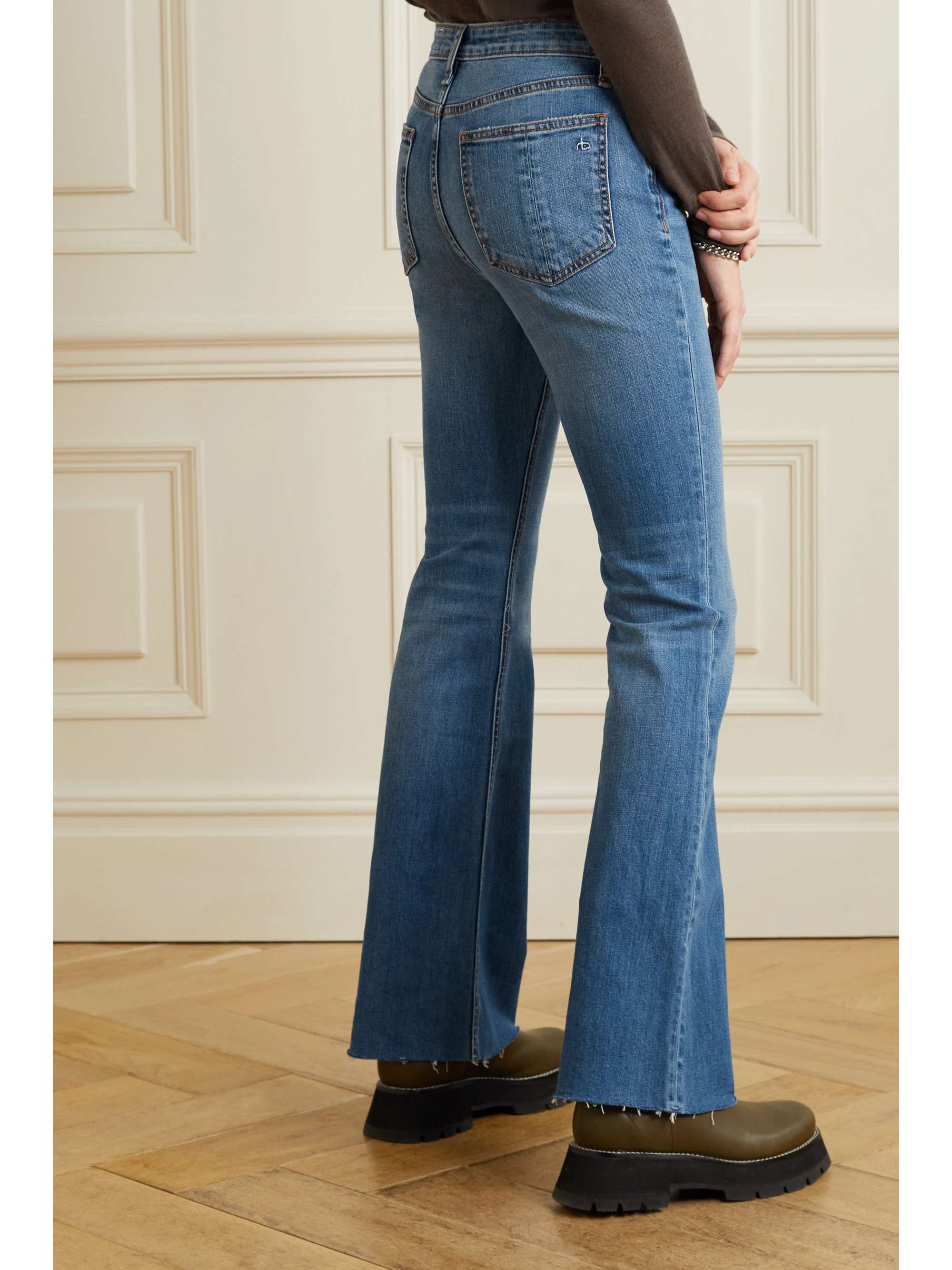 RAG & BONE Nina 高腰喇叭牛仔裤