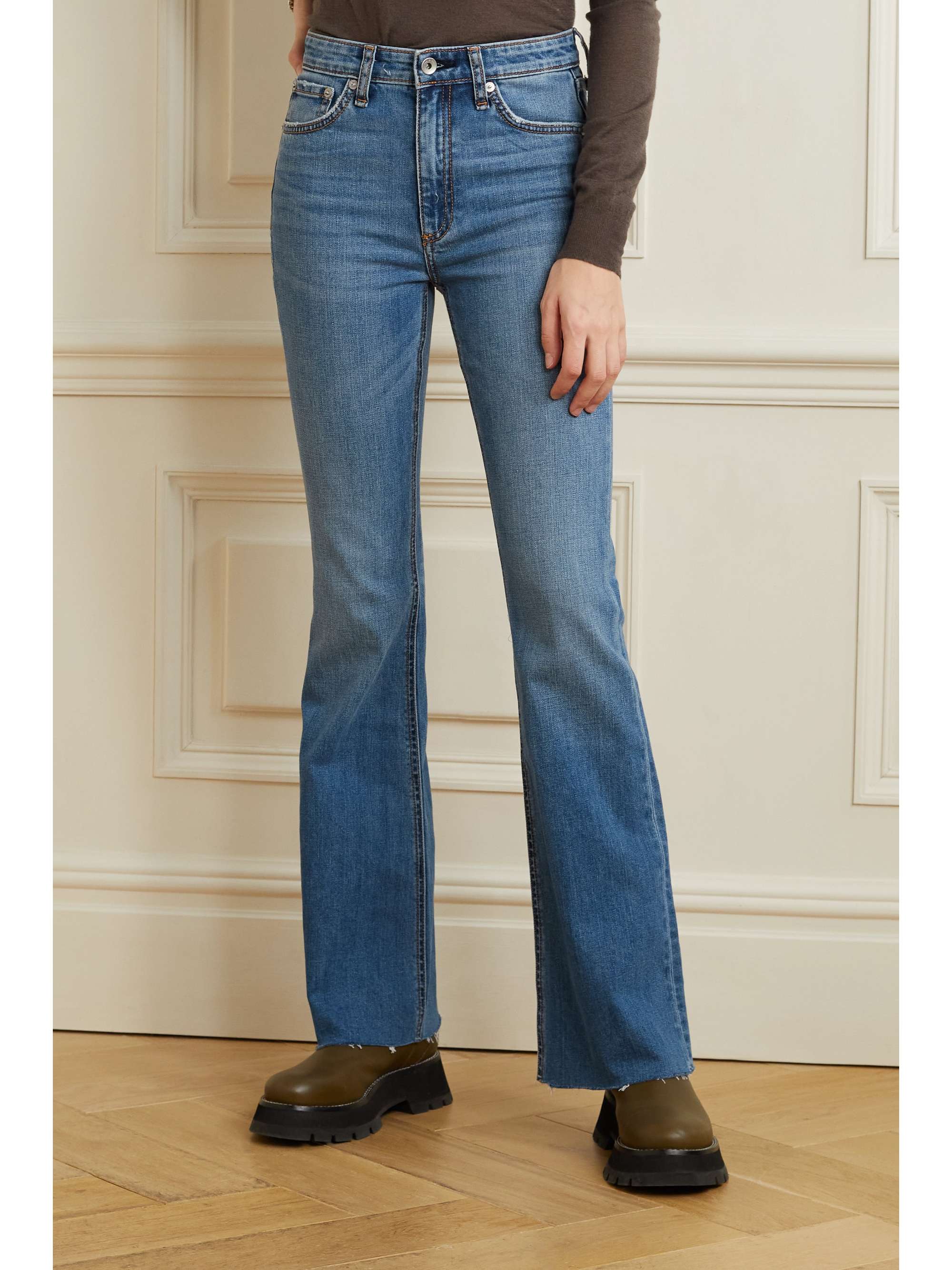 RAG & BONE Nina 高腰喇叭牛仔裤