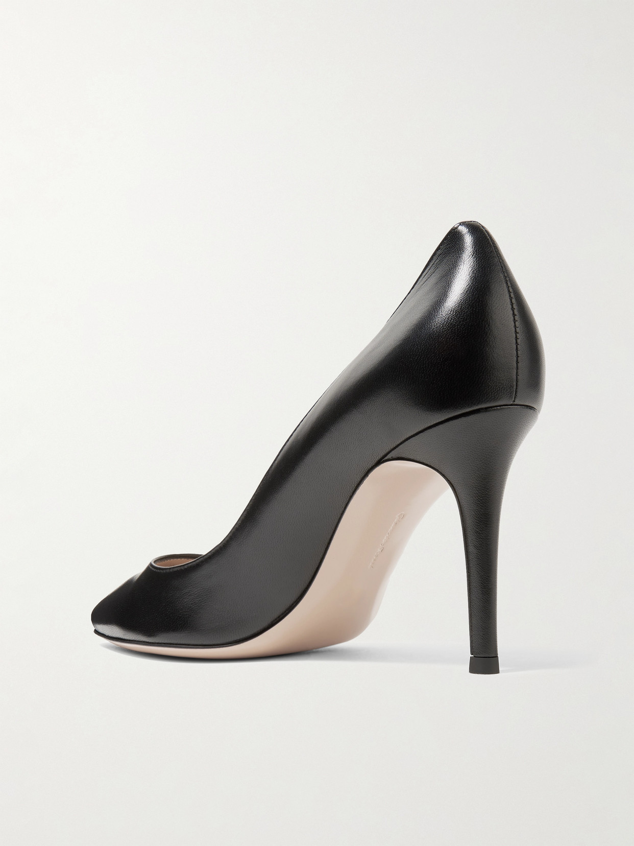 Shop Gianvito Rossi 85 Leather Pumps In Black