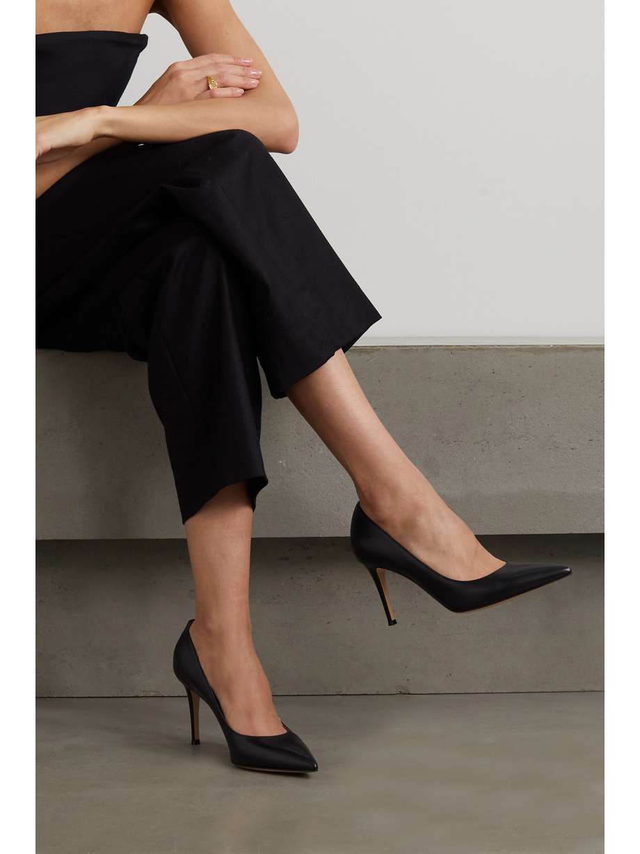 GIANVITO ROSSI 85 leather pumps NETAPORTER