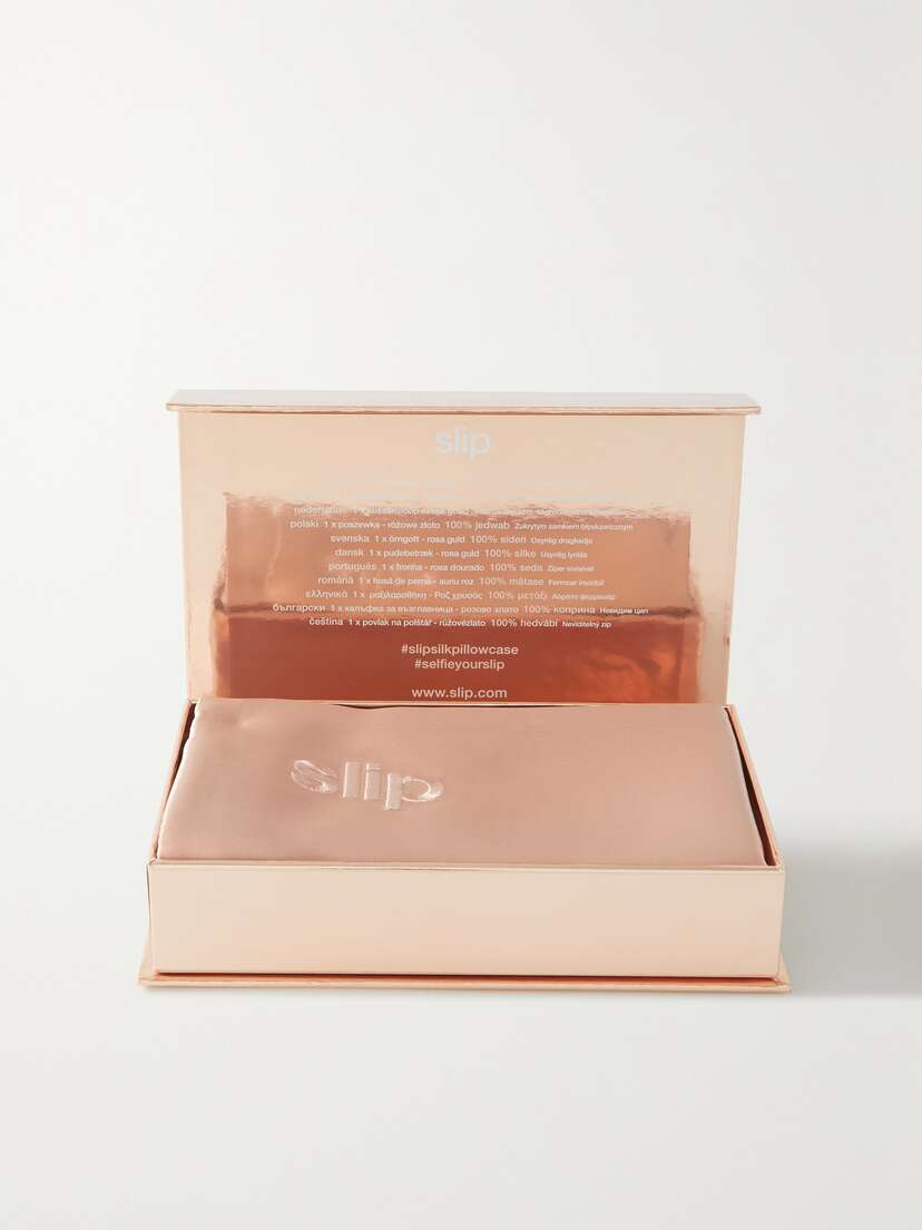 Slip Embroidered Mulberry Silk Queen Pillowcase