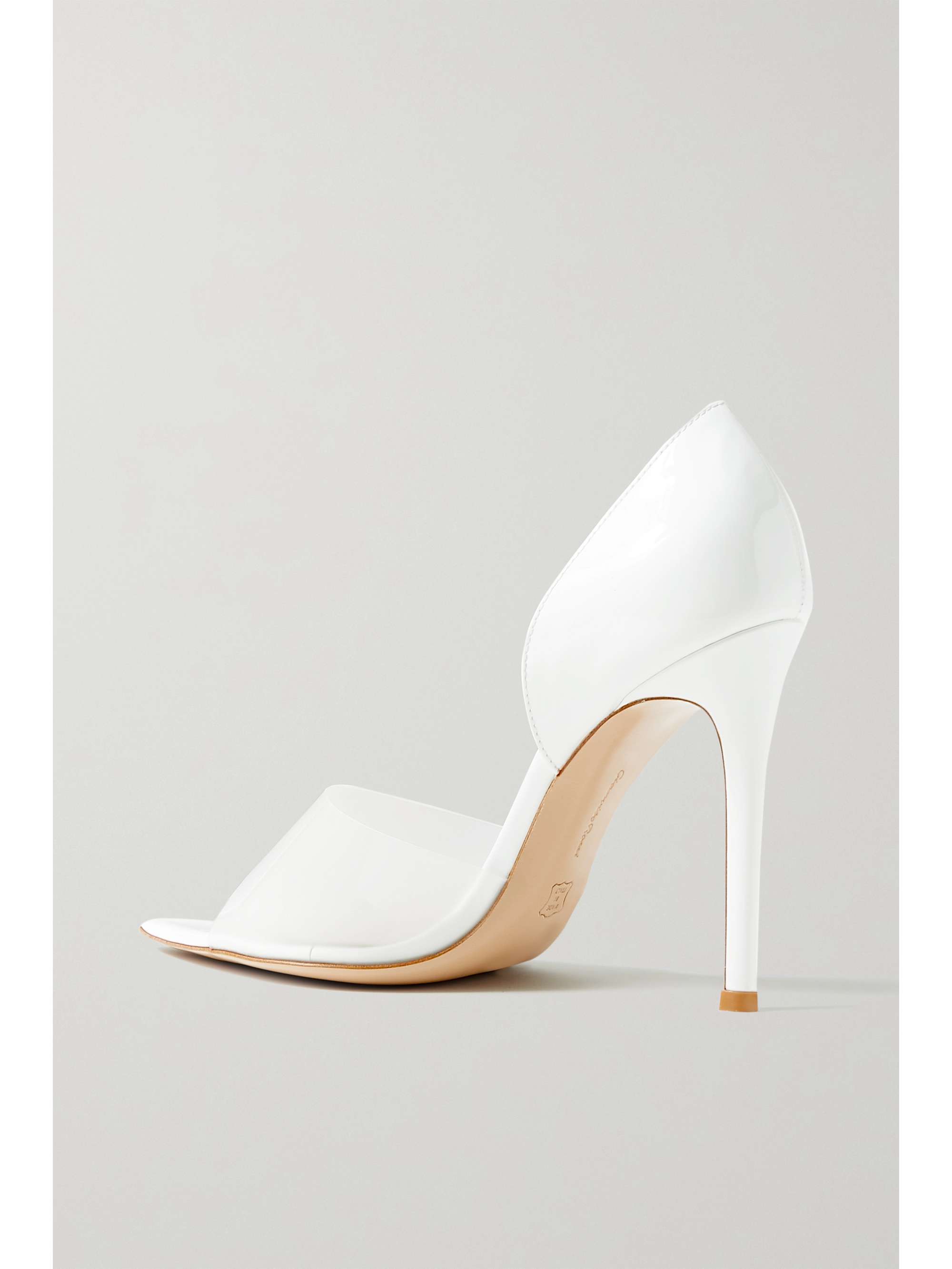 GIANVITO ROSSI Bree 105 PVC-trimmed patent-leather pumps