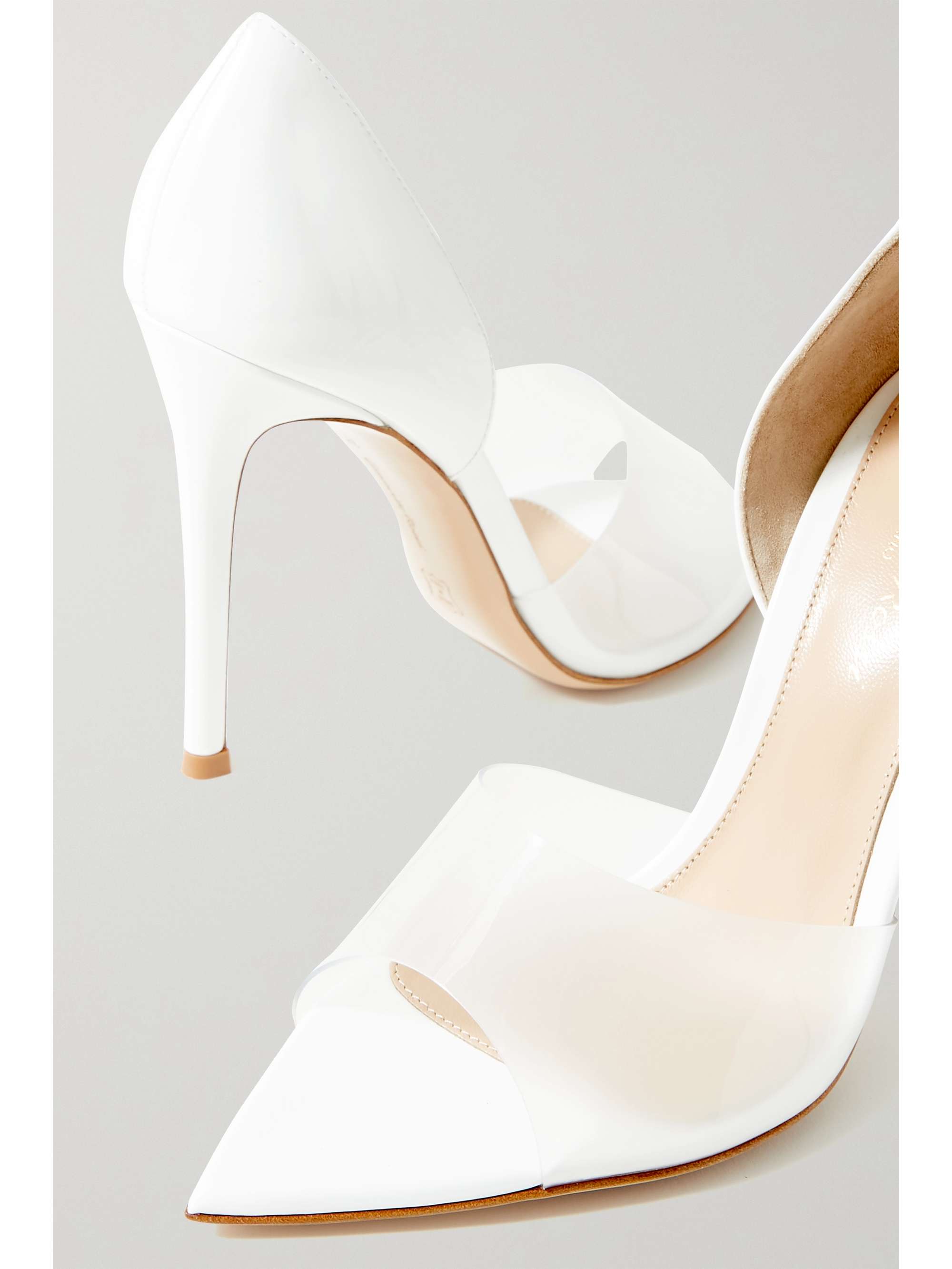 GIANVITO ROSSI Bree 105 PVC-trimmed patent-leather pumps