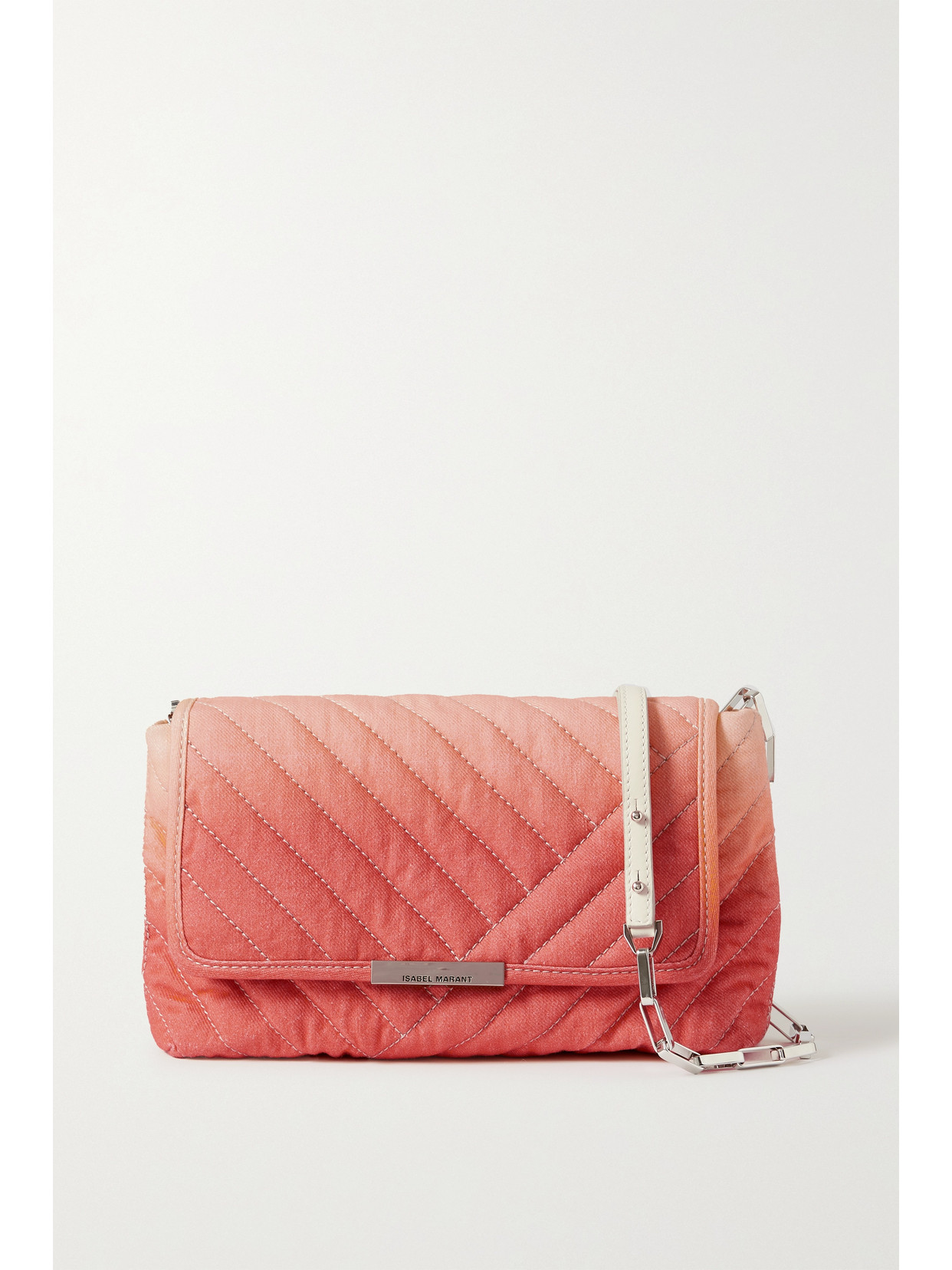 Isabel Marant Merine Quilted Denim Shoulder Bag In Orange ModeSens