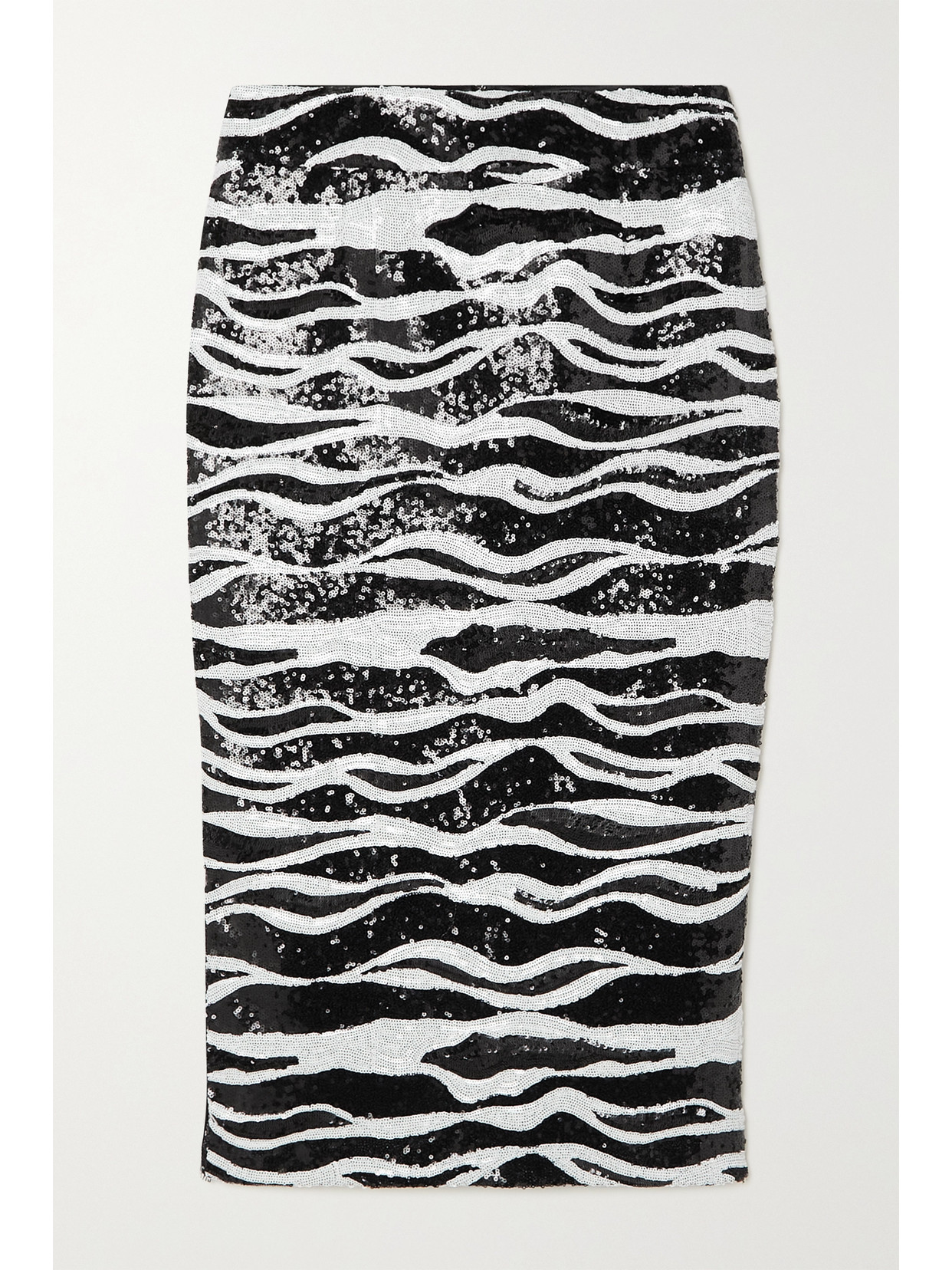 Shop Dolce & Gabbana Sequin-embellished Lace Midi Skirt In Animal Print