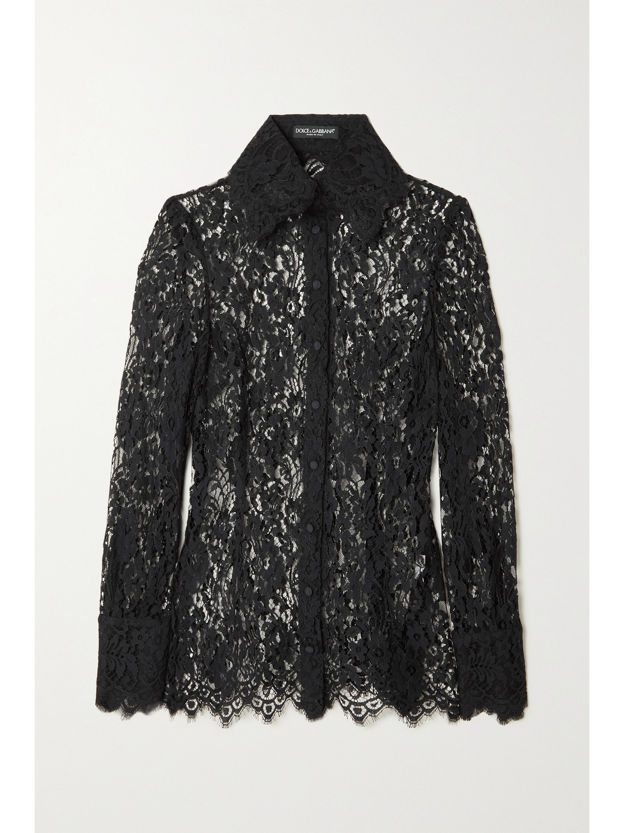 Dolce & Gabbana Lace Shirt In Black