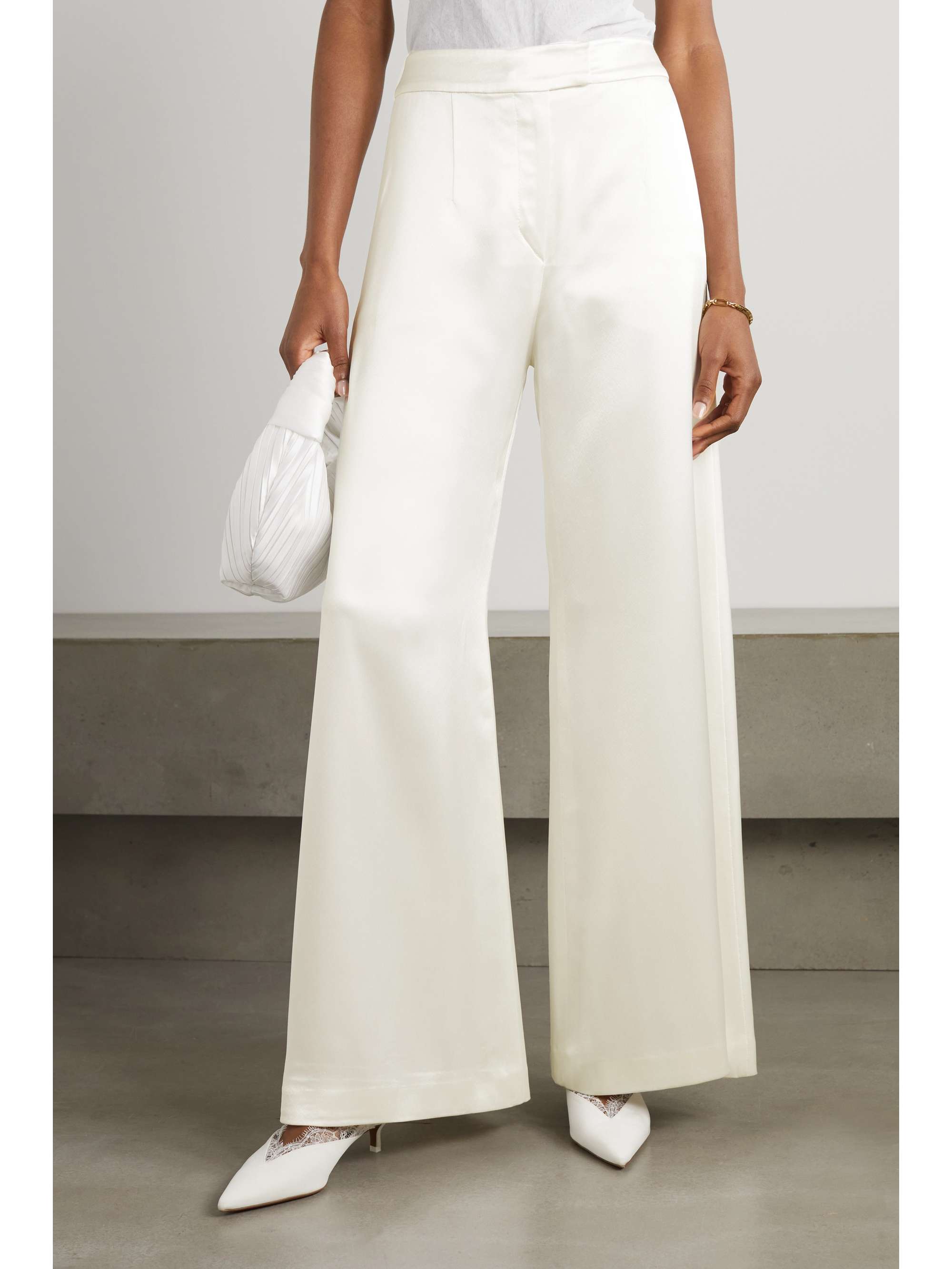 GALVAN Julianne satin wide-leg pants