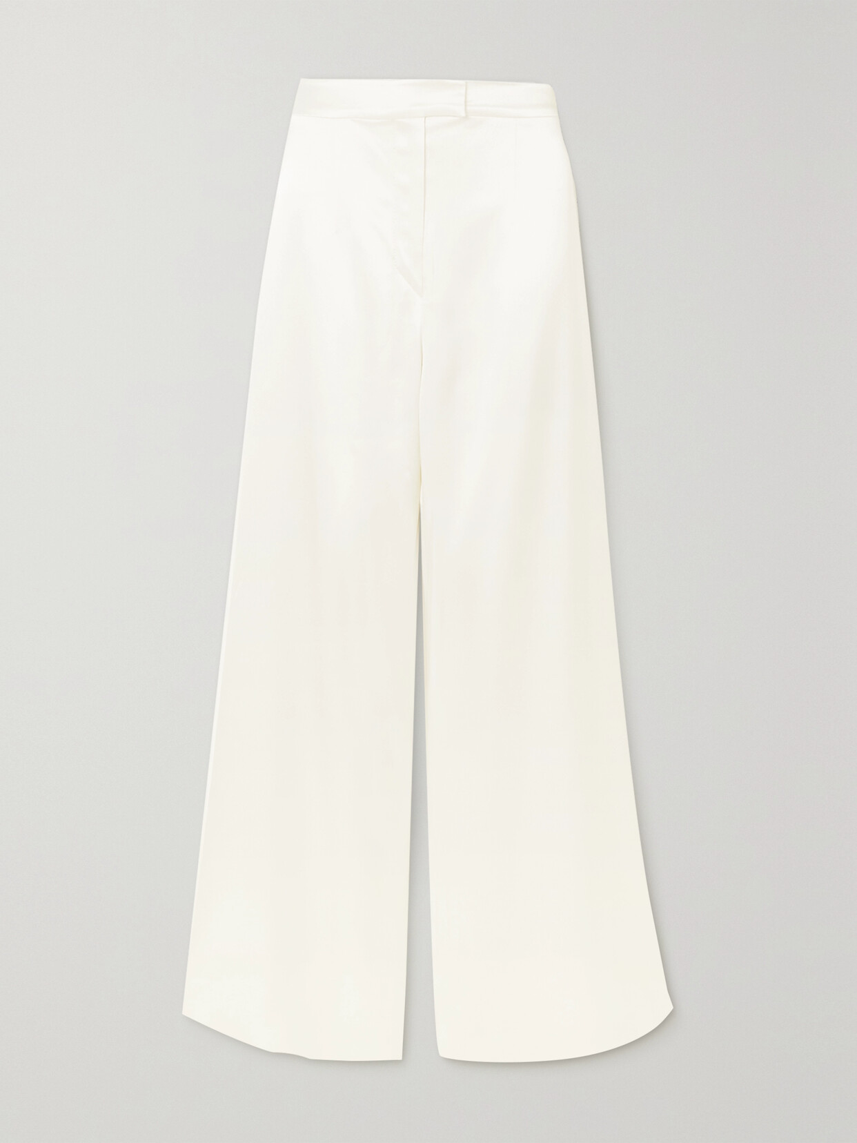 Galvan Julianne Satin Wide-leg Pants - White
