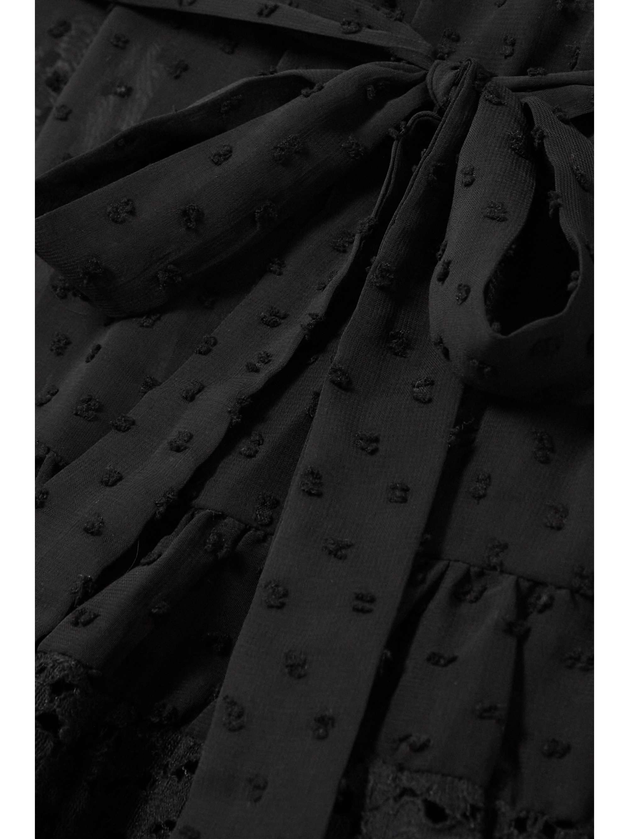 MELISSA ODABASH Lara crochet-trimmed embroidered georgette mini dress