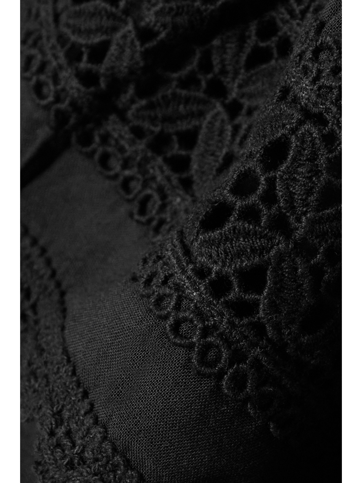 MELISSA ODABASH DEBBIE ONE-SHOULDER LACE-TRIMMED VOILE MINI DRESS