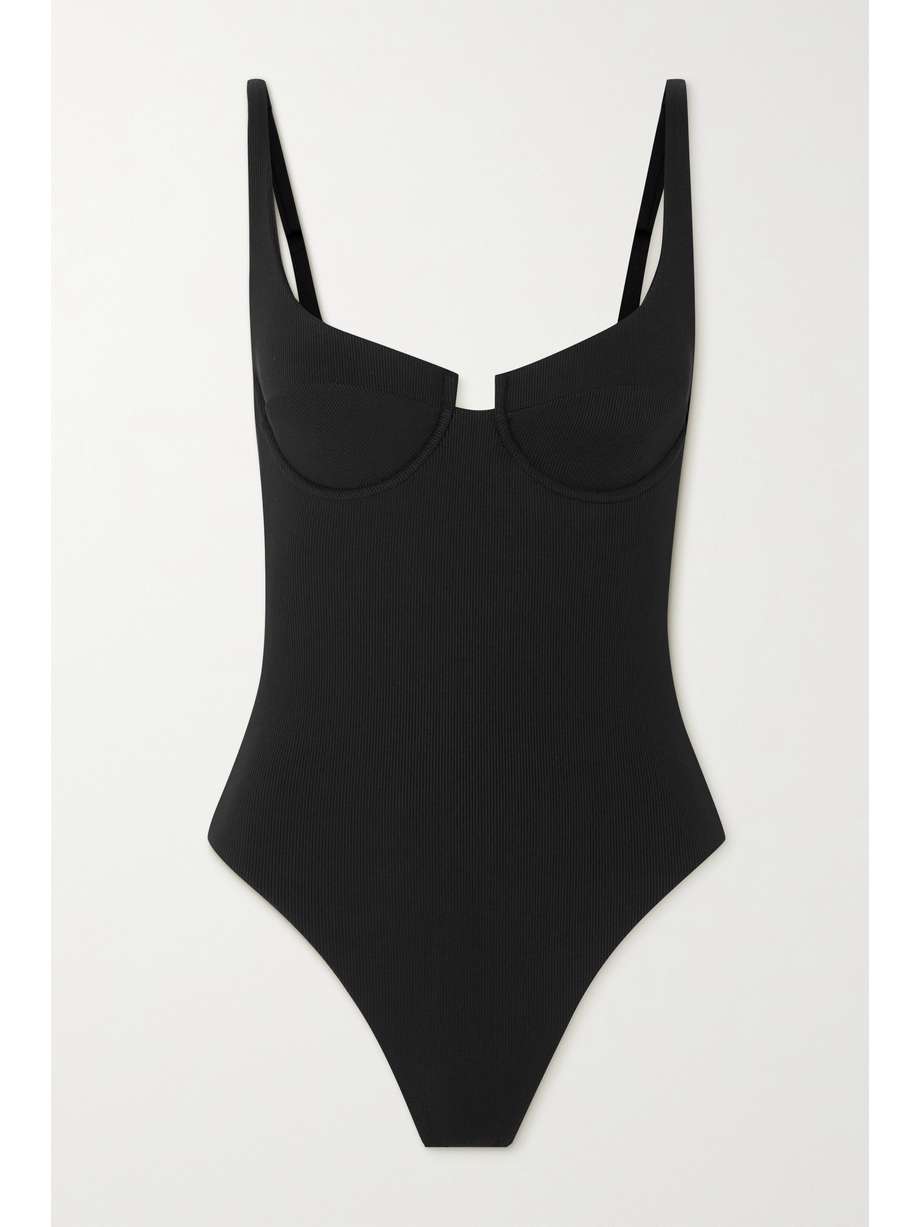 Open Back Swimsuit Black
