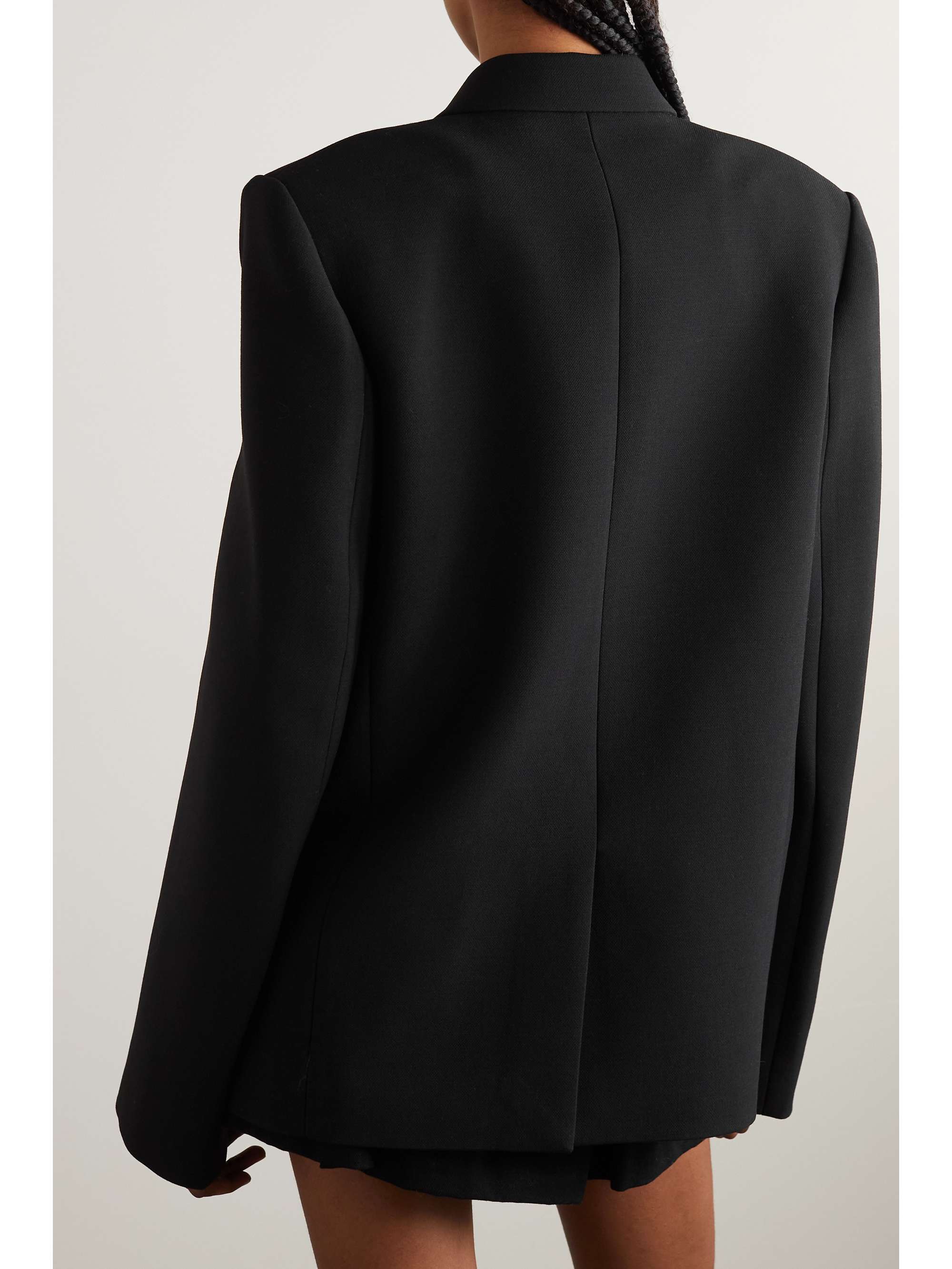 WARDROBE.NYC + Hailey Bieber double-breasted wool blazer