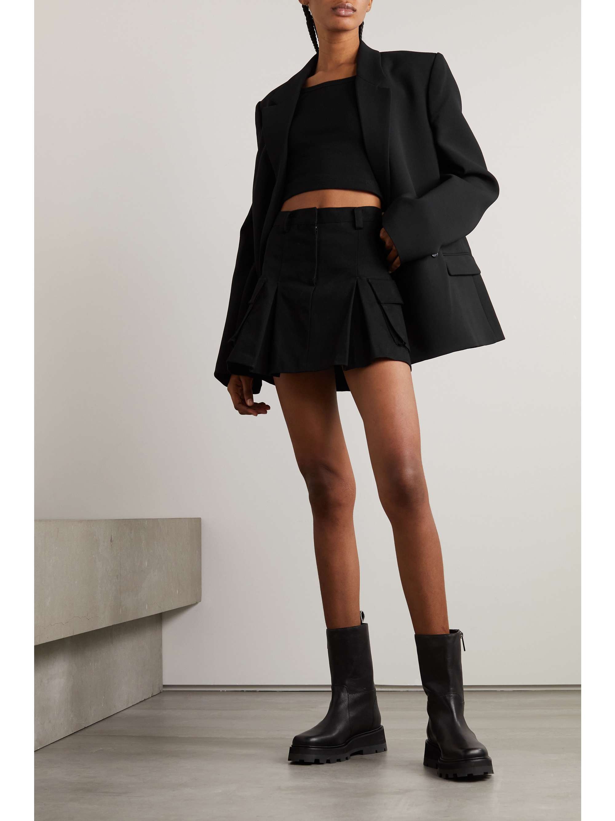 WARDROBE.NYC + Hailey Bieber double-breasted wool blazer