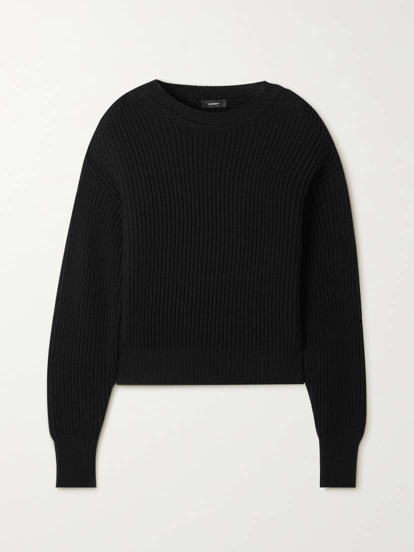 Wardrobe.NYC + Hailey Bieber Ribbed Wool Sweater