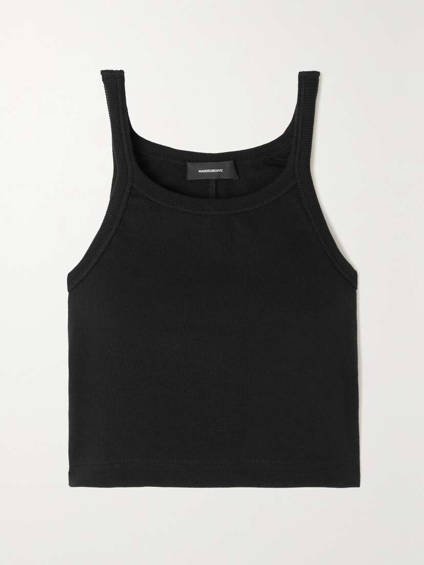 Wardrobe.NYC + Hailey Bieber Ribbed Stretch-cotton Tank