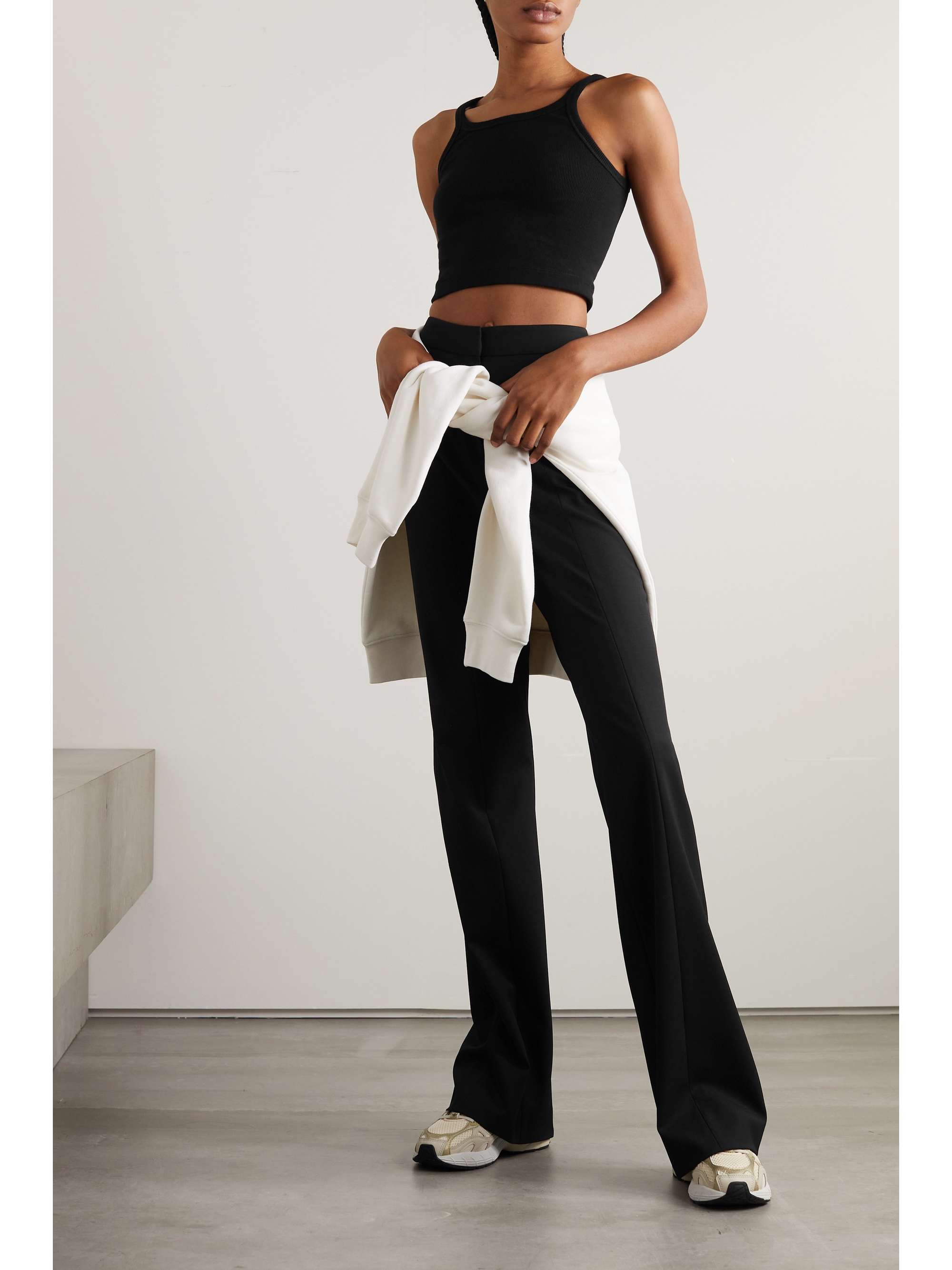 WARDROBE.NYC + Hailey Bieber geripptes Tanktop aus Stretch-Baumwolle