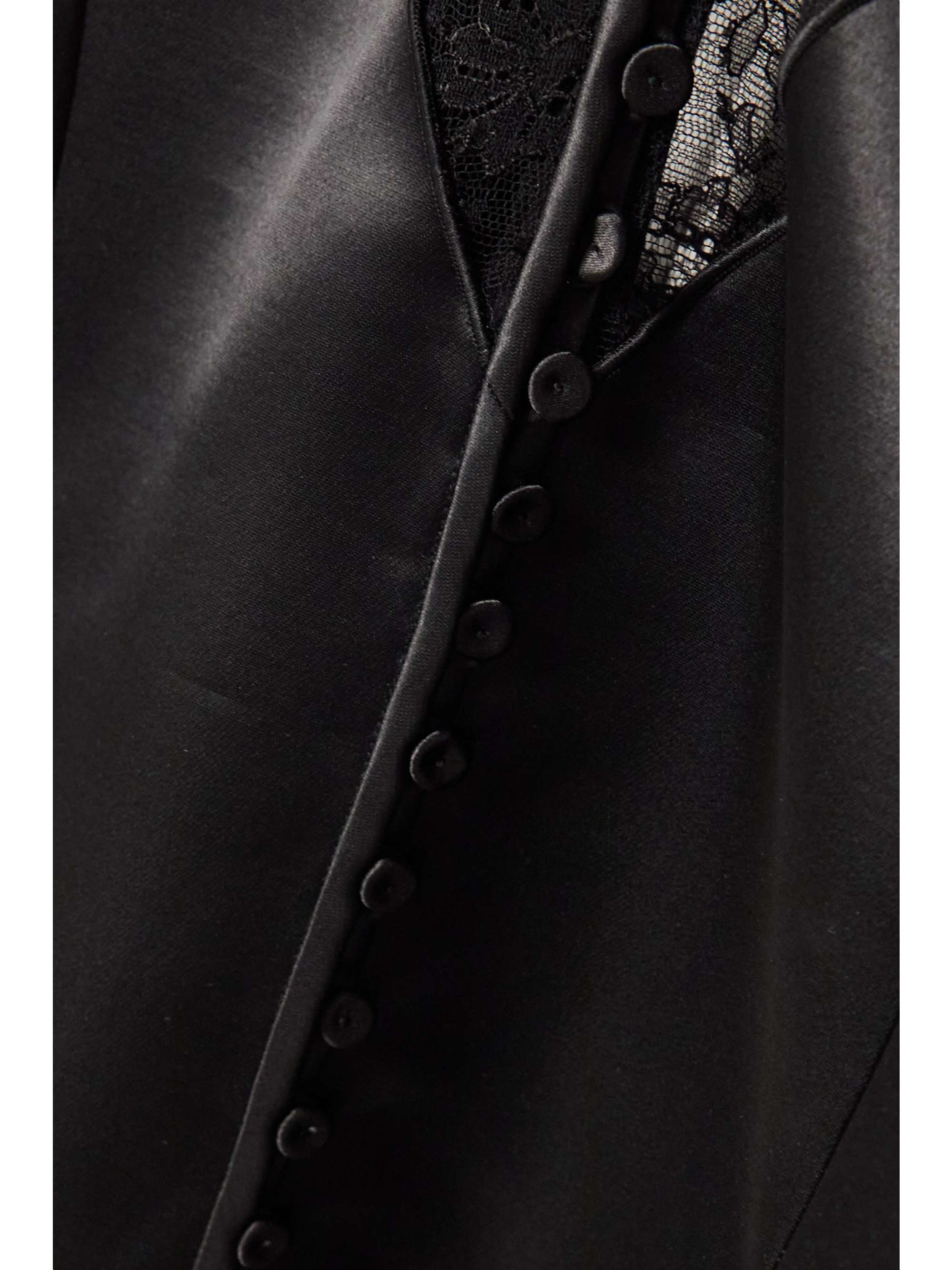 GABRIELA HEARST Yernard paneled wool and silk-blend satin and lace maxi dress