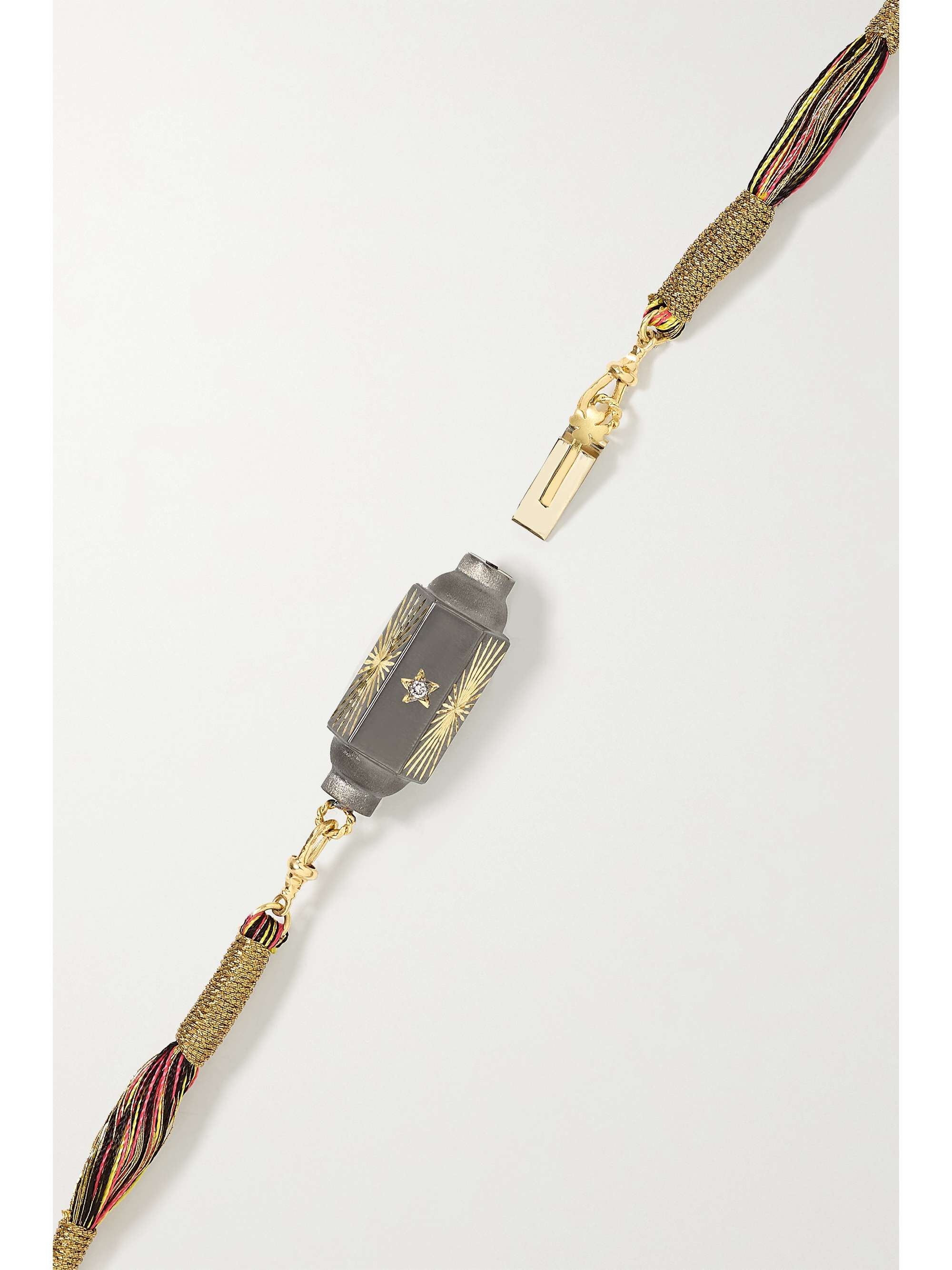 MARIE LICHTENBERG Shining Star Locket convertible rhodium-plated 9- and 14-karat gold, diamond and pearl necklace