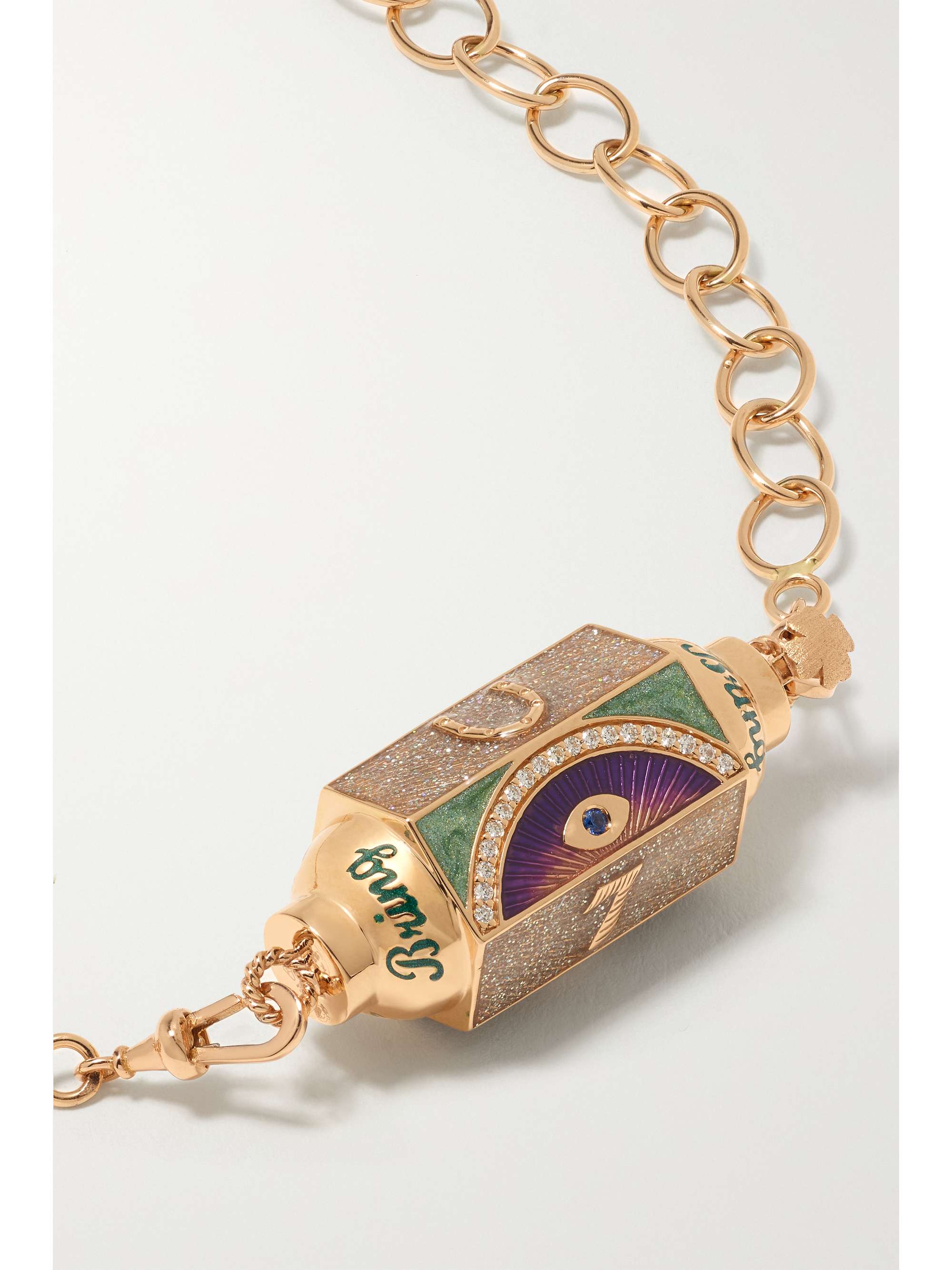 MARIE LICHTENBERG Lucky convertible 18-karat rose gold, enamel