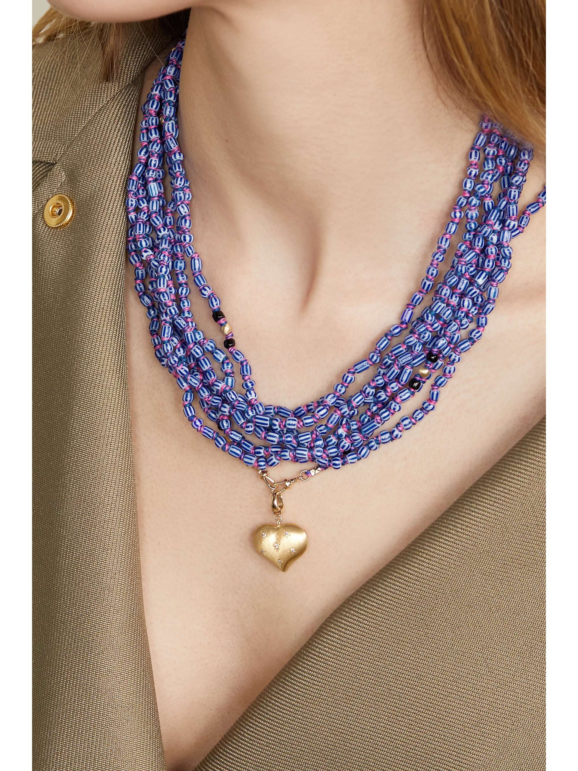 MARIE LICHTENBERG Coco 14-karat gold diamond necklace