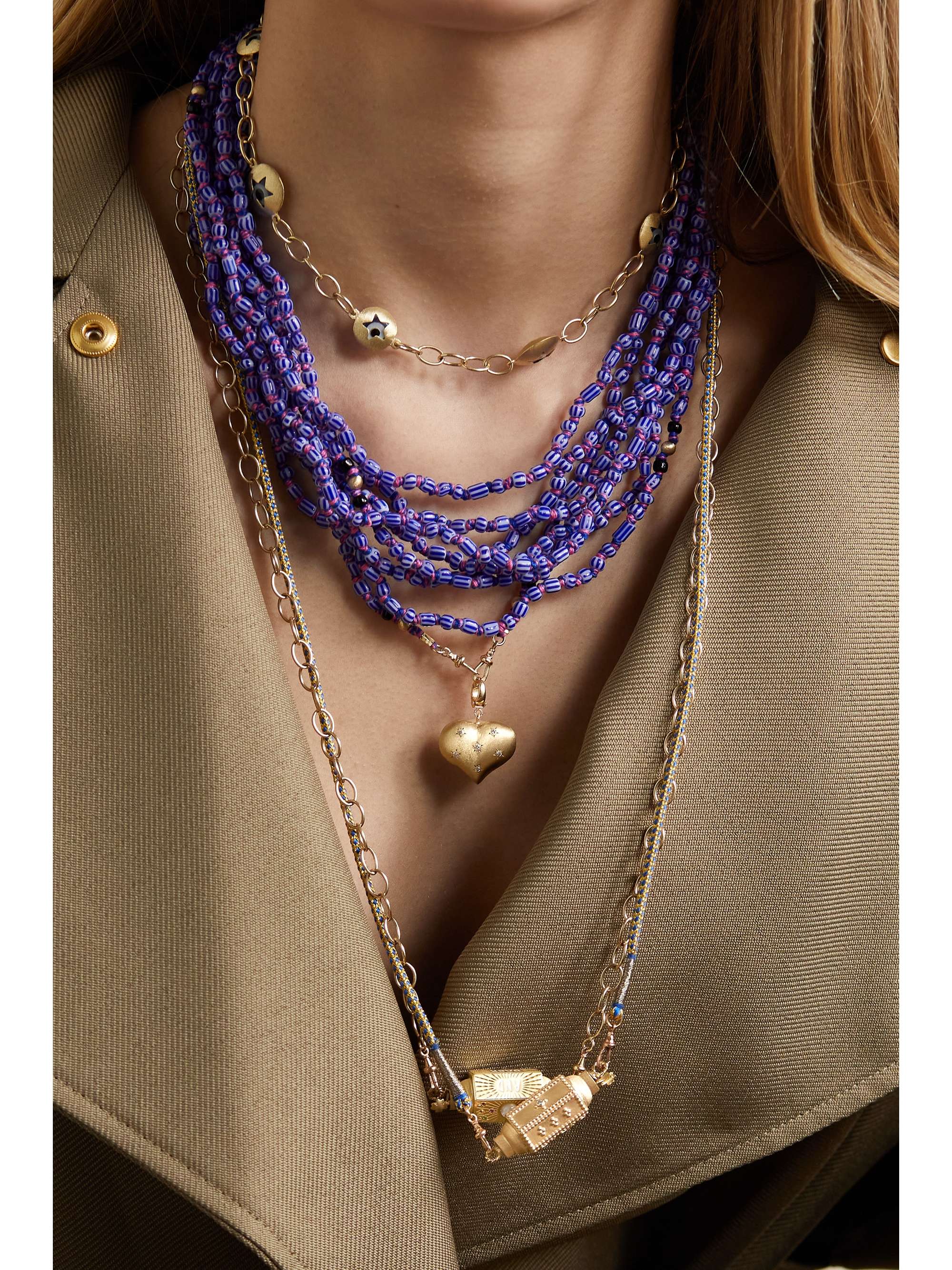 MARIE LICHTENBERG Coco 14-karat gold diamond necklace