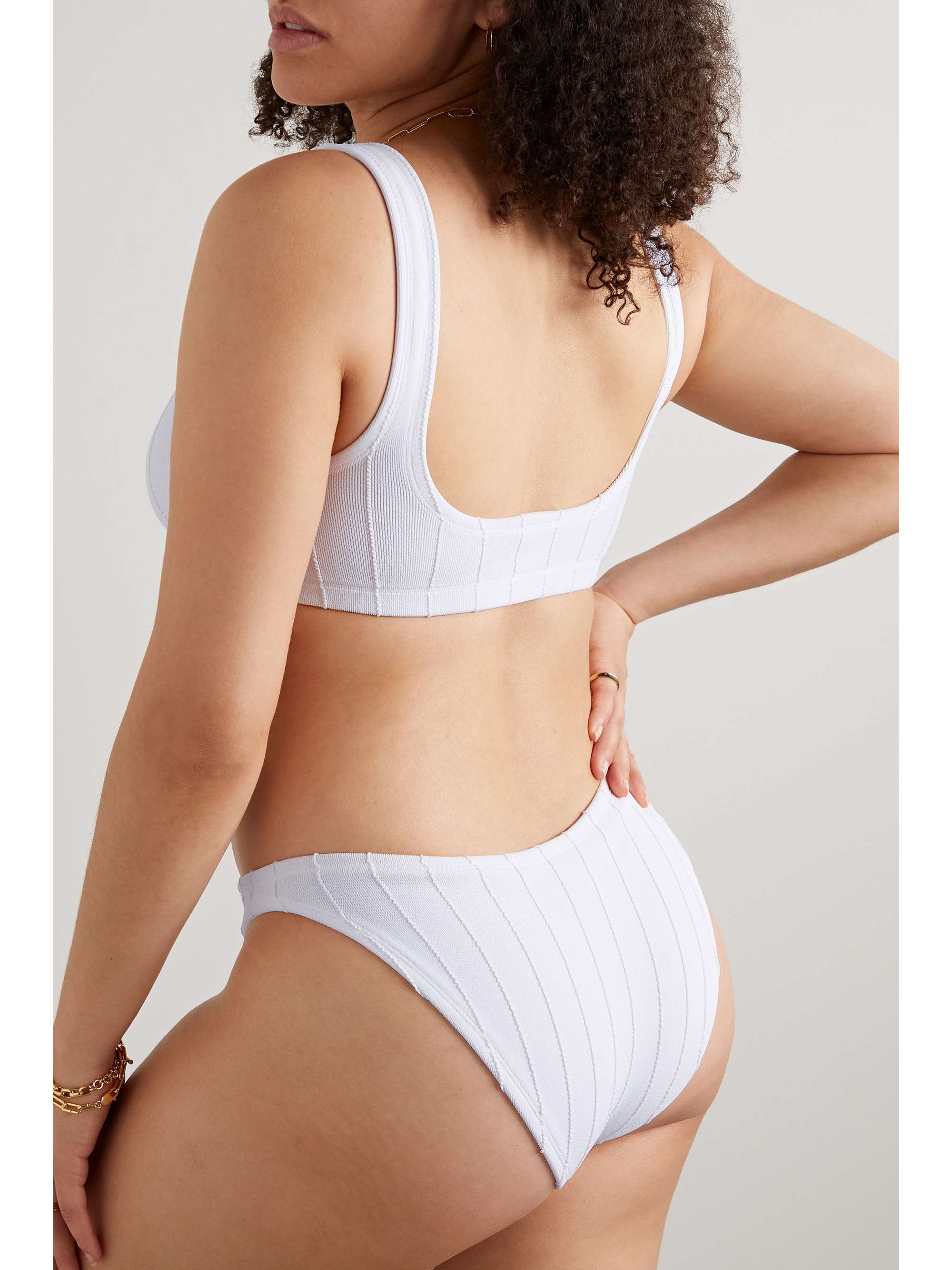 HUNZA G + NET SUSTAIN Xandra seersucker bikini