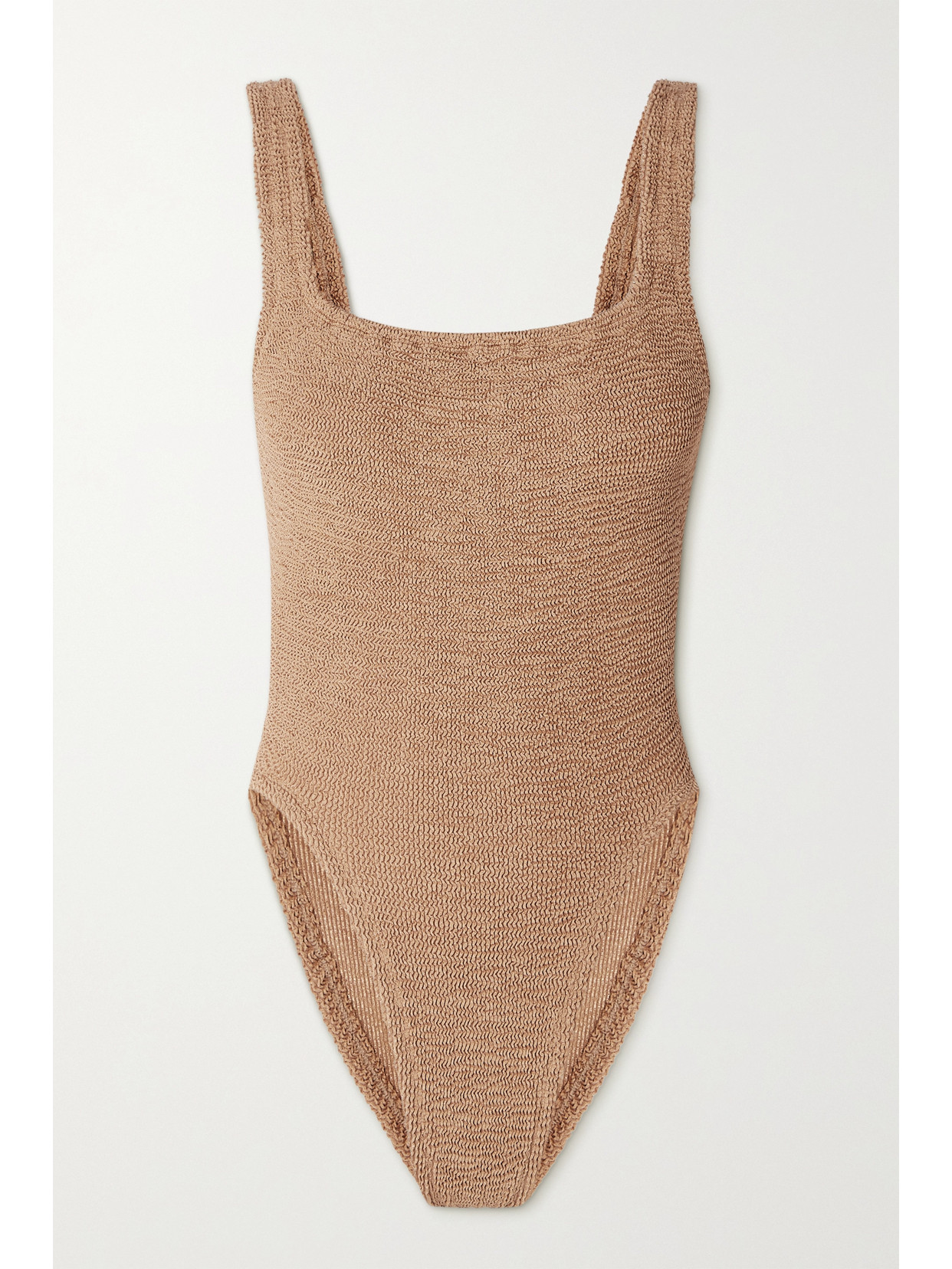 Hunza G Classic Square One Piece Metallic Cocoa One Size In Green