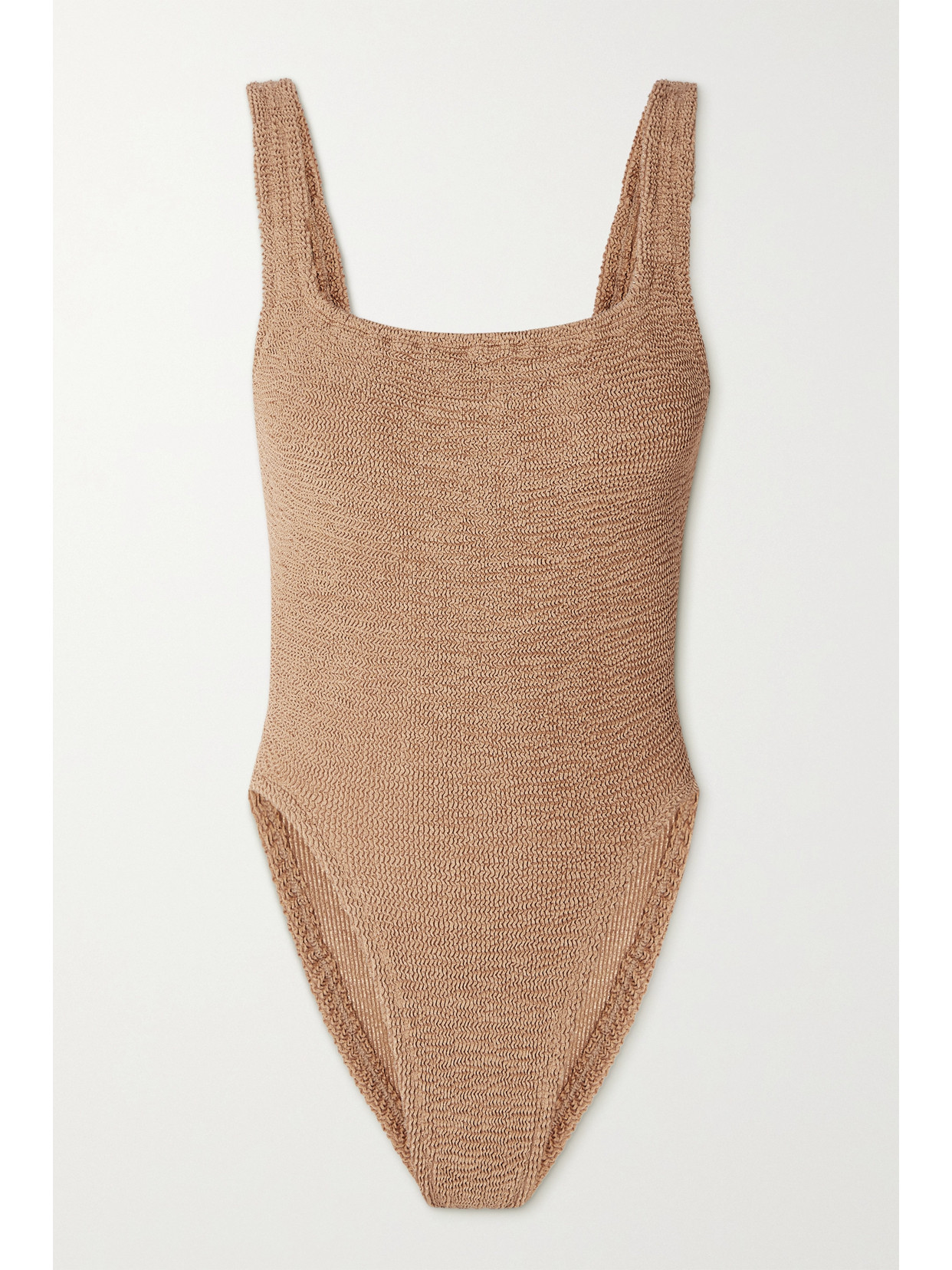 HUNZA G + NET SUSTAIN METALLIC SEERSUCKER SWIMSUIT