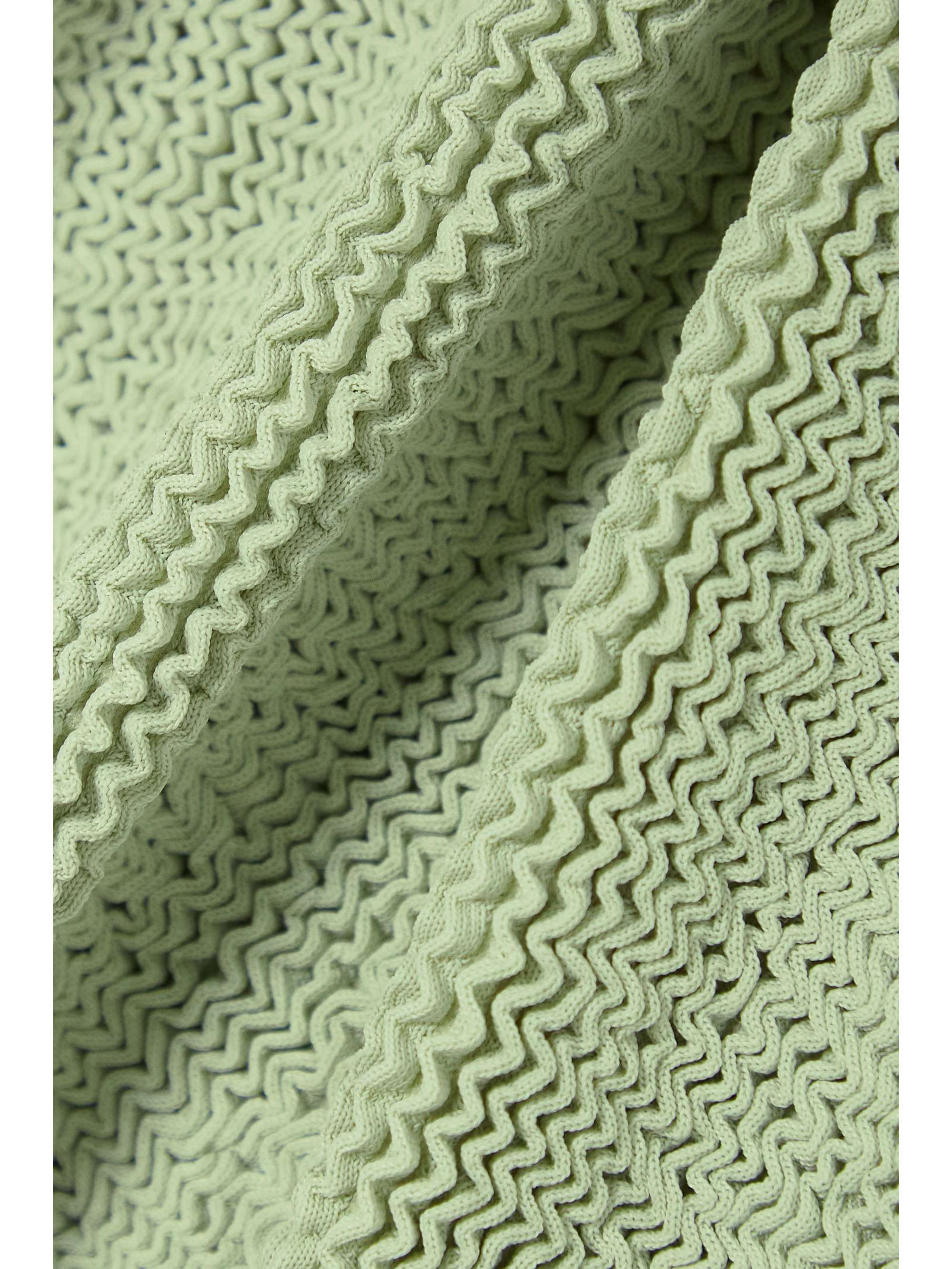 Sage green + NET SUSTAIN Domino embellished seersucker swimsuit | HUNZA G | NET-A-PORTER