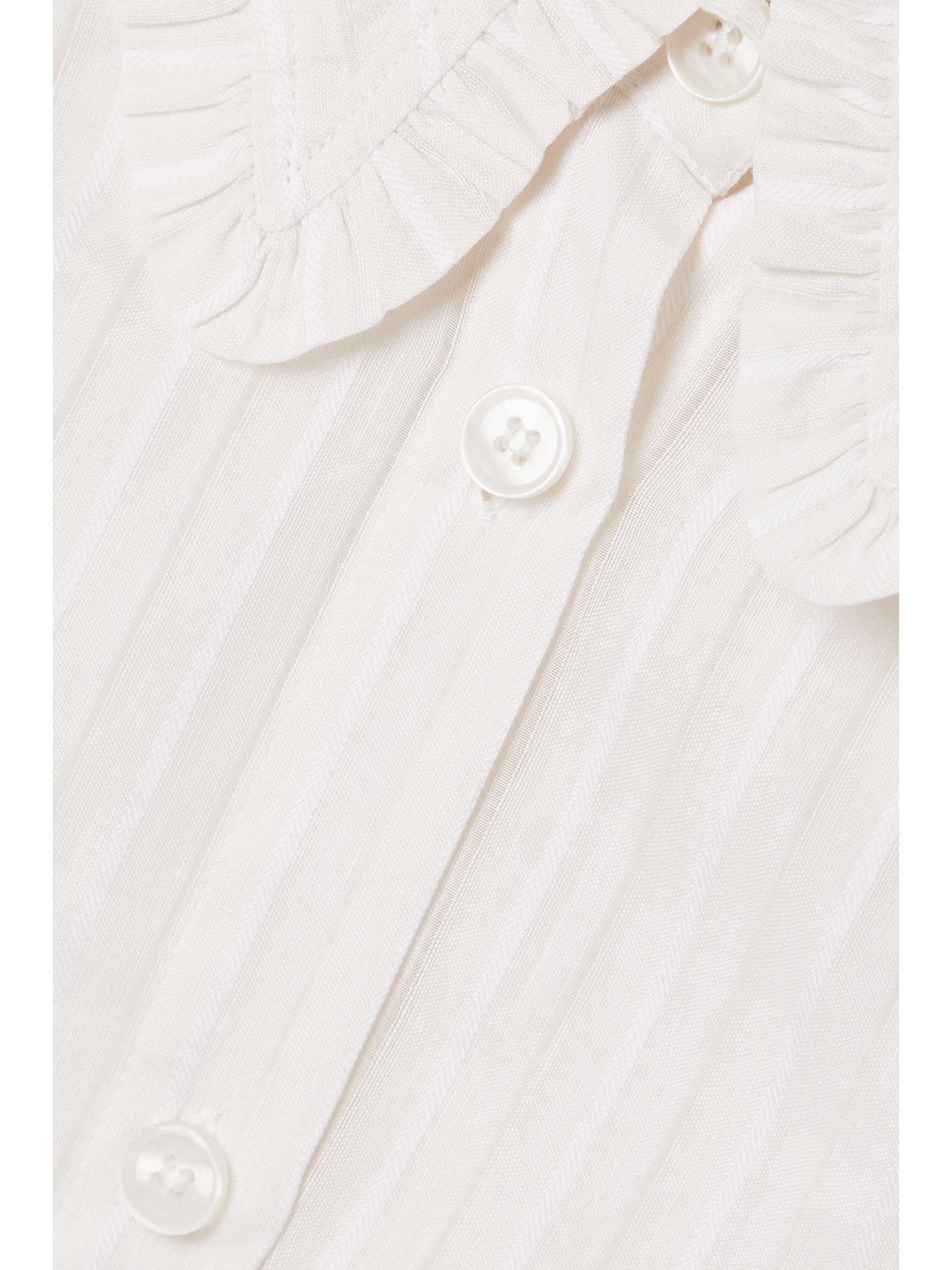 ELSE Jasmine ruffled striped cotton-blend shirt