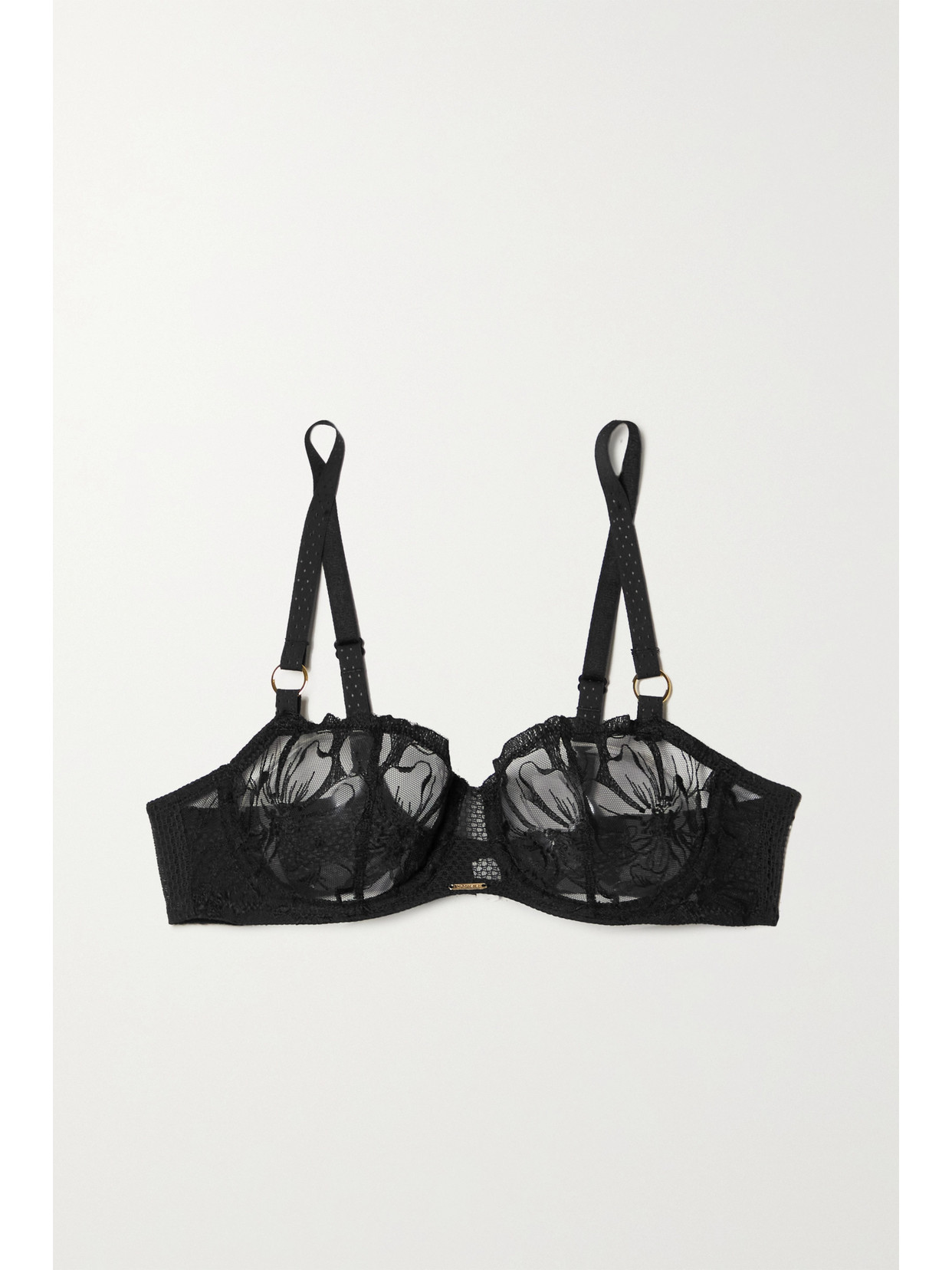 CHANTELLE FLEURS EMBROIDERED TULLE UNDERWIRED BALCONETTE BRA