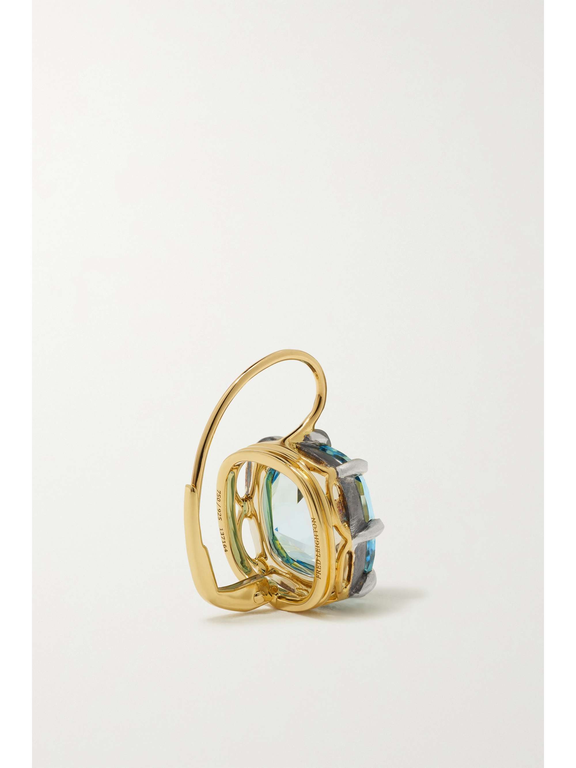 FRED LEIGHTON Collection 18-karat gold, silver and topaz earrings