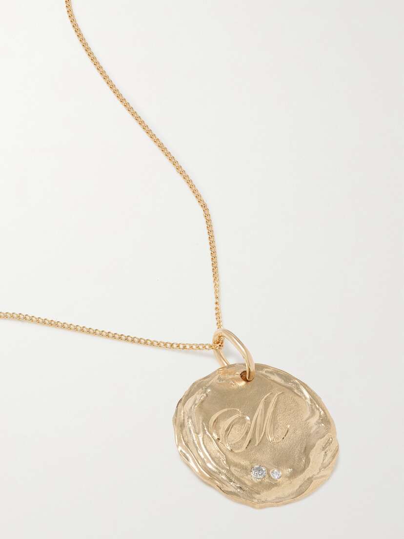 Pascale Monvoisin Initiale N°5 9- nd 14-karat Gold Diamond Necklace