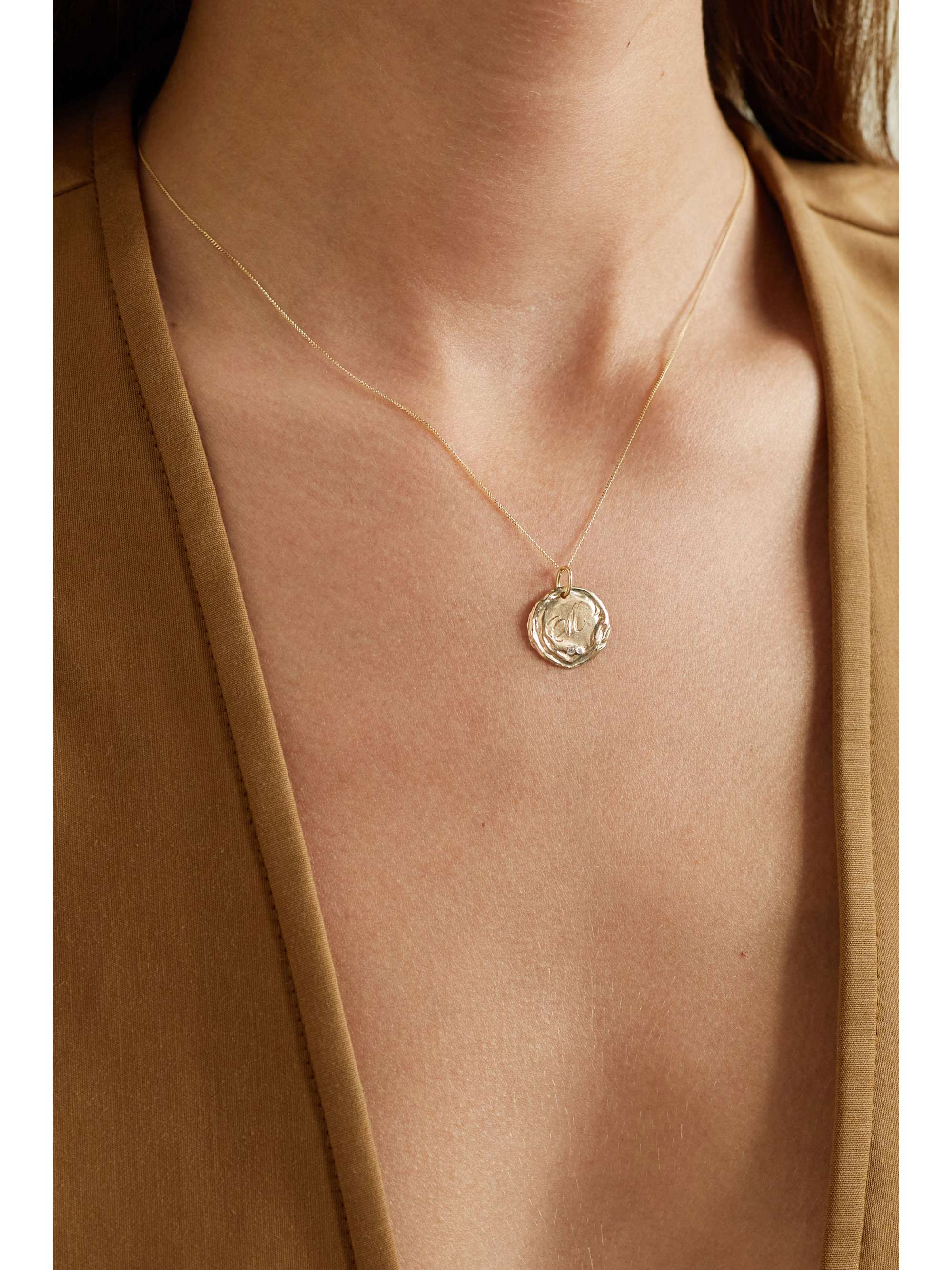 PASCALE MONVOISIN Initiale N°5 9- and 14-karat gold diamond necklace