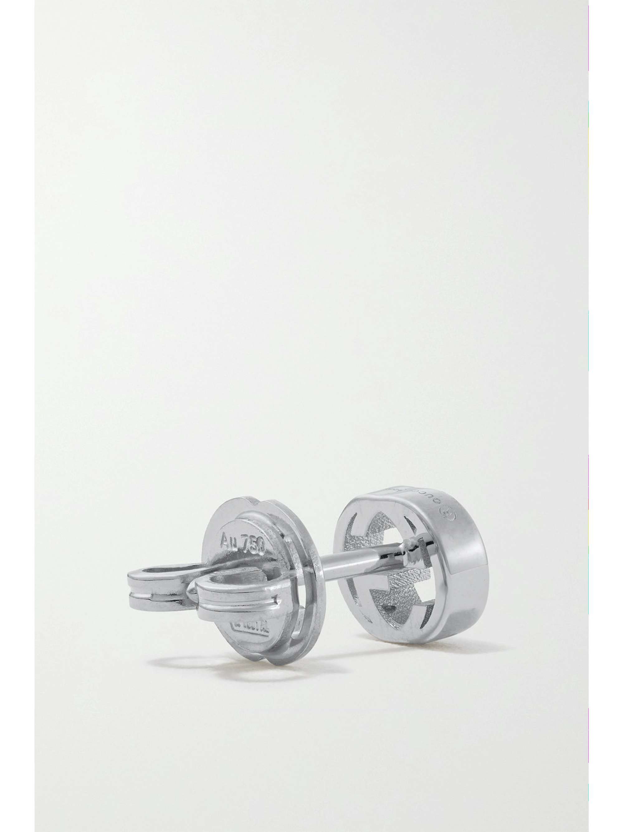 GUCCI 18-karat white gold earrings