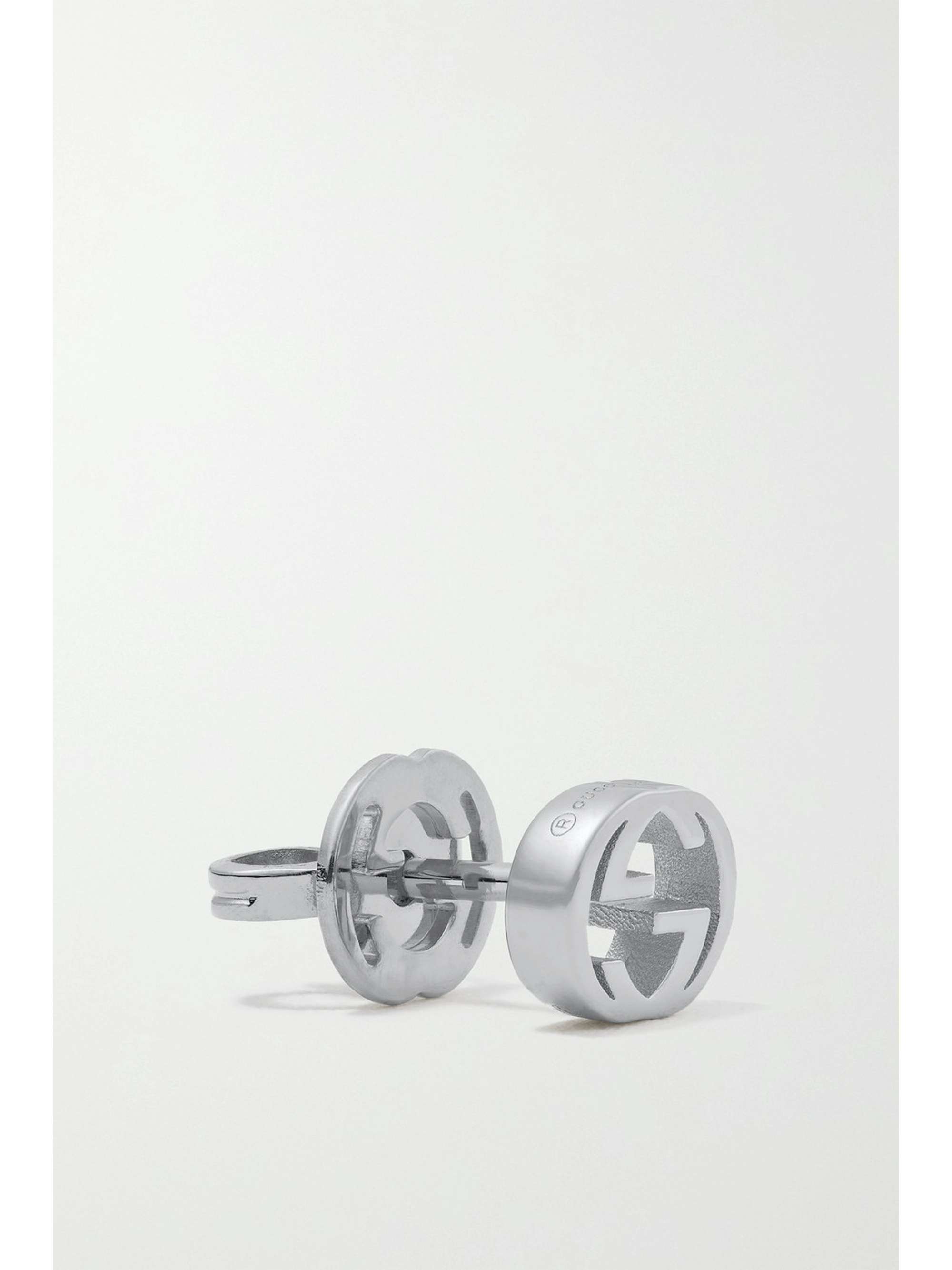 GUCCI 18-karat white gold earrings