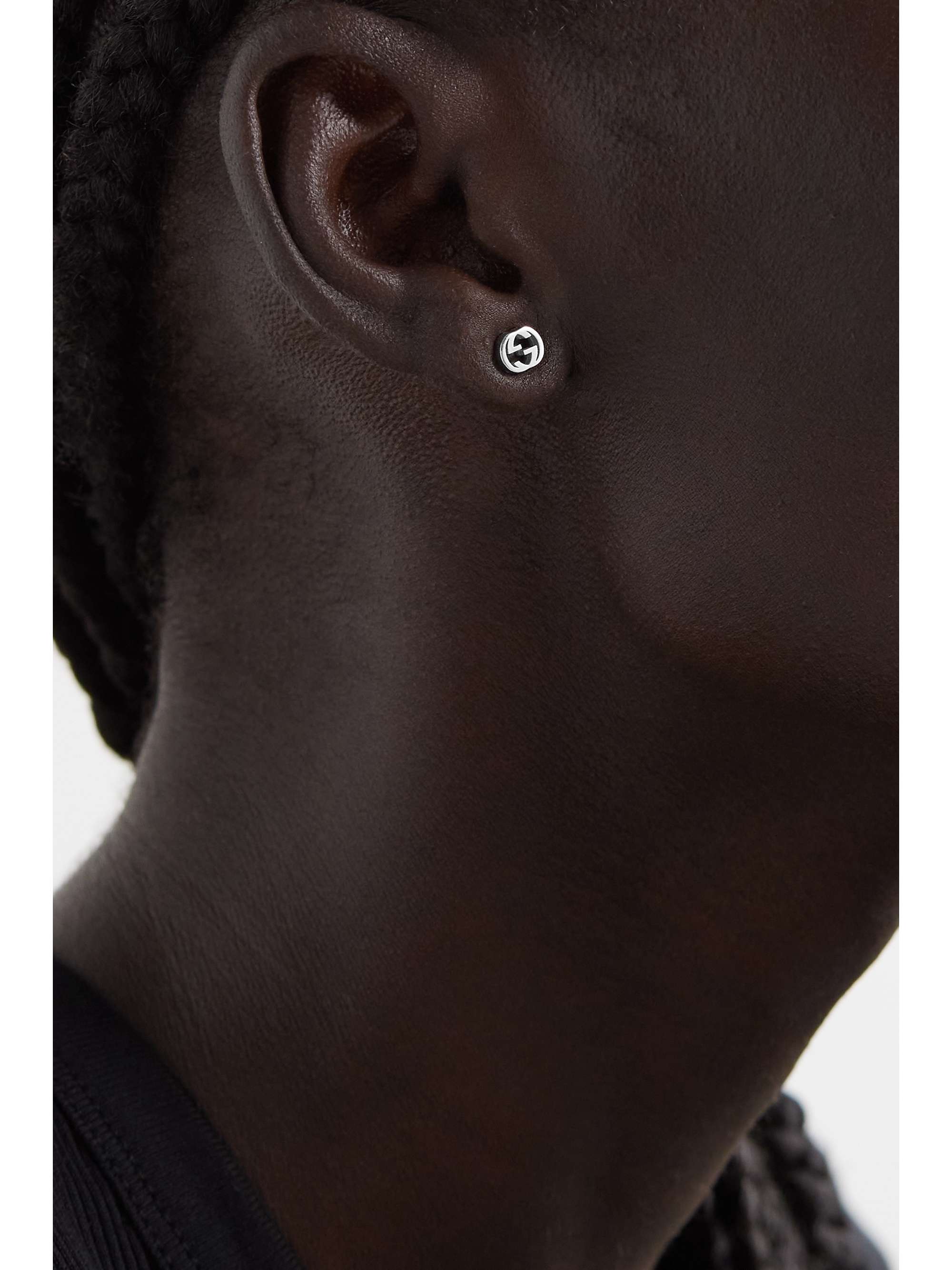 GUCCI 18-karat white gold earrings