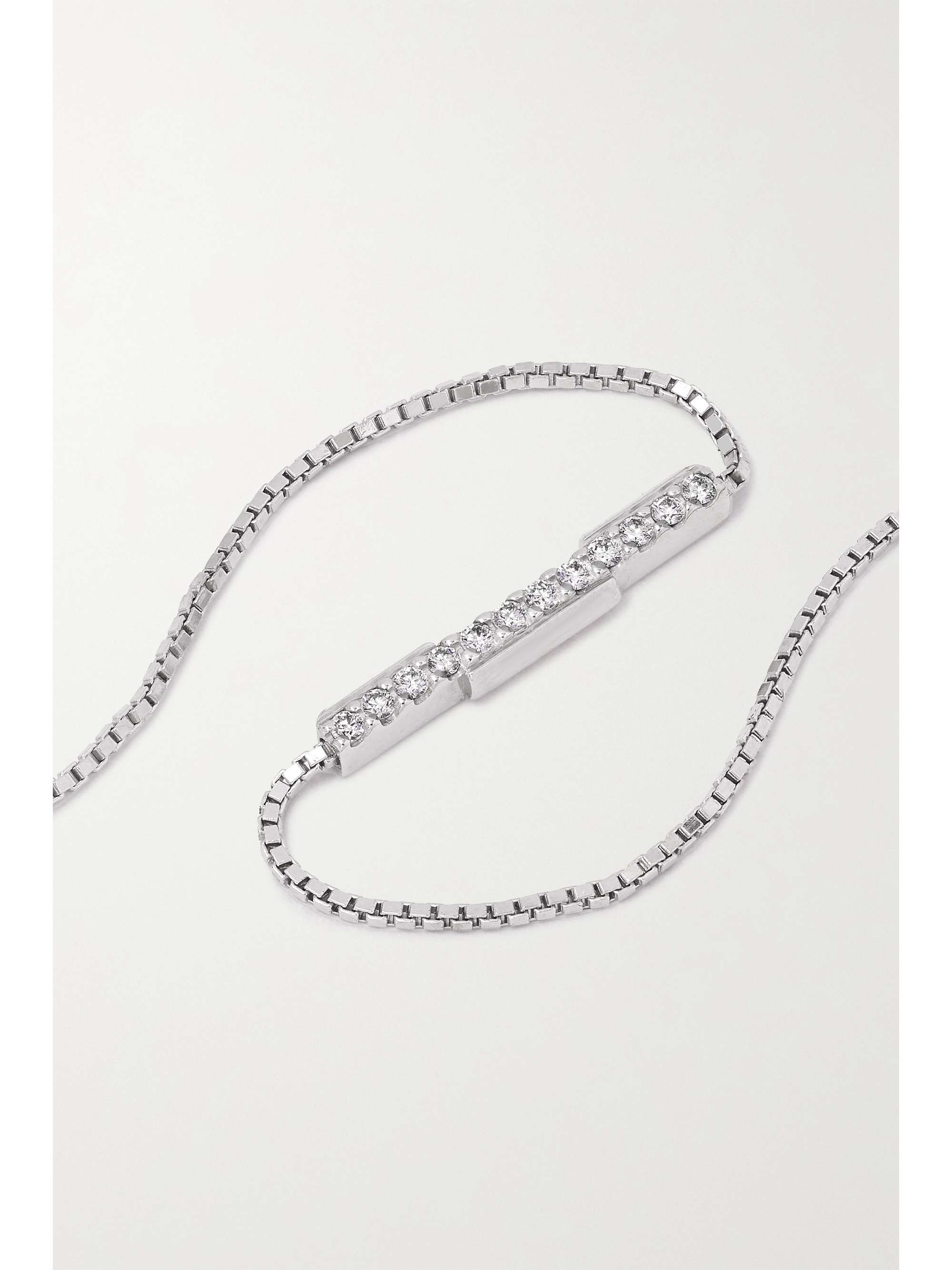 GUCCI Link to Love 18-karat white gold diamond bracelet