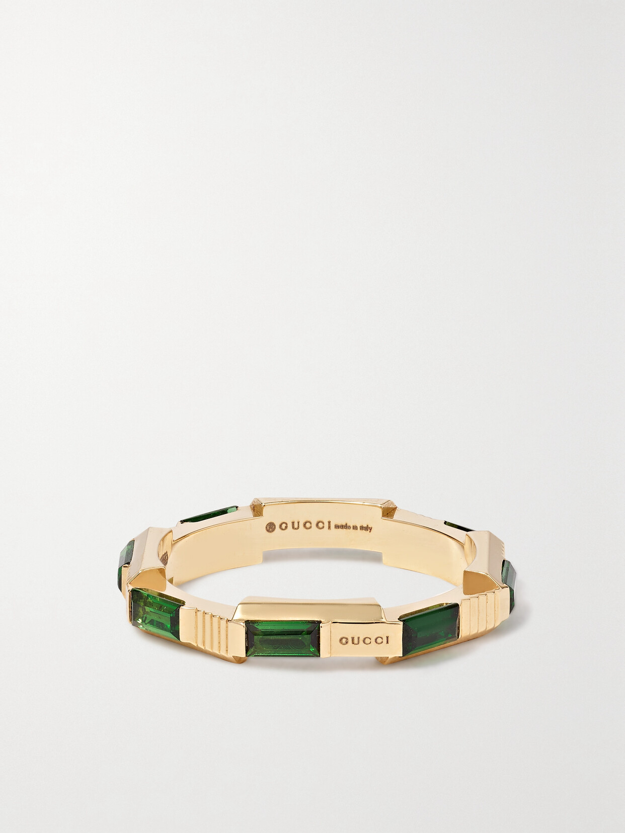 Gucci Link To Love 18-karat Gold Tourmaline Ring