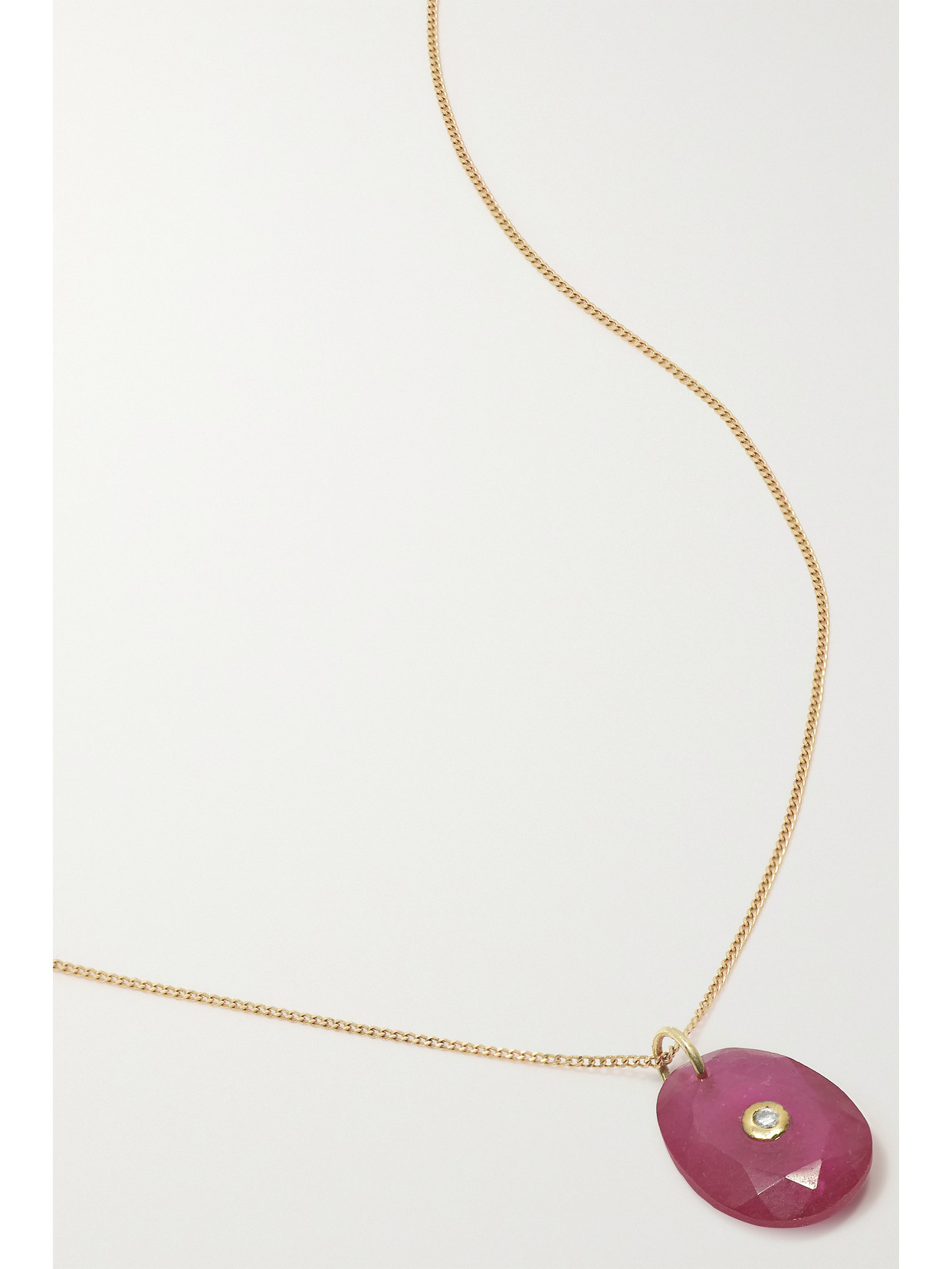 Pascale Monvoisin Orso N°1 Collier 9-karat Gold And 14-karat Rose Gold, Ruby And Diamond Necklace