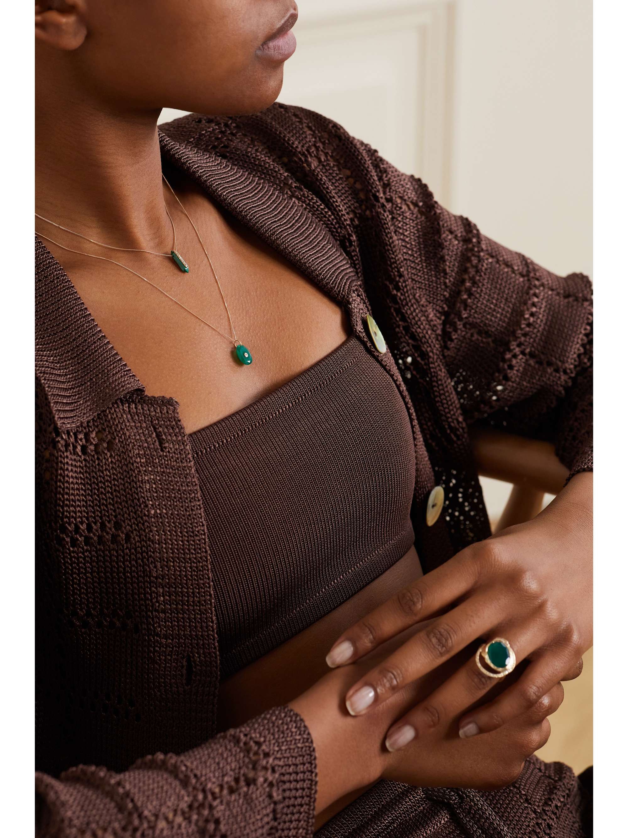 PASCALE MONVOISIN Orso N°1 Collier 9-karat gold and 14-karat rose gold, ruby and diamond necklace
