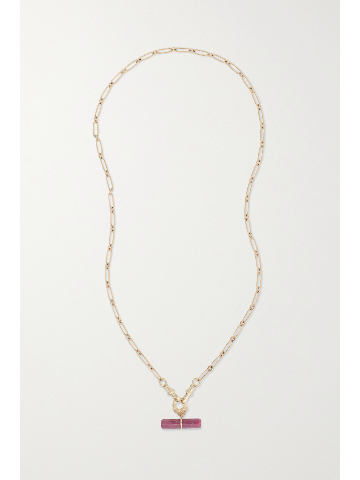 Shop Pascale Monvoisin Debbie N°3 + Iman 9-karat Gold, Ruby And Diamond Necklace